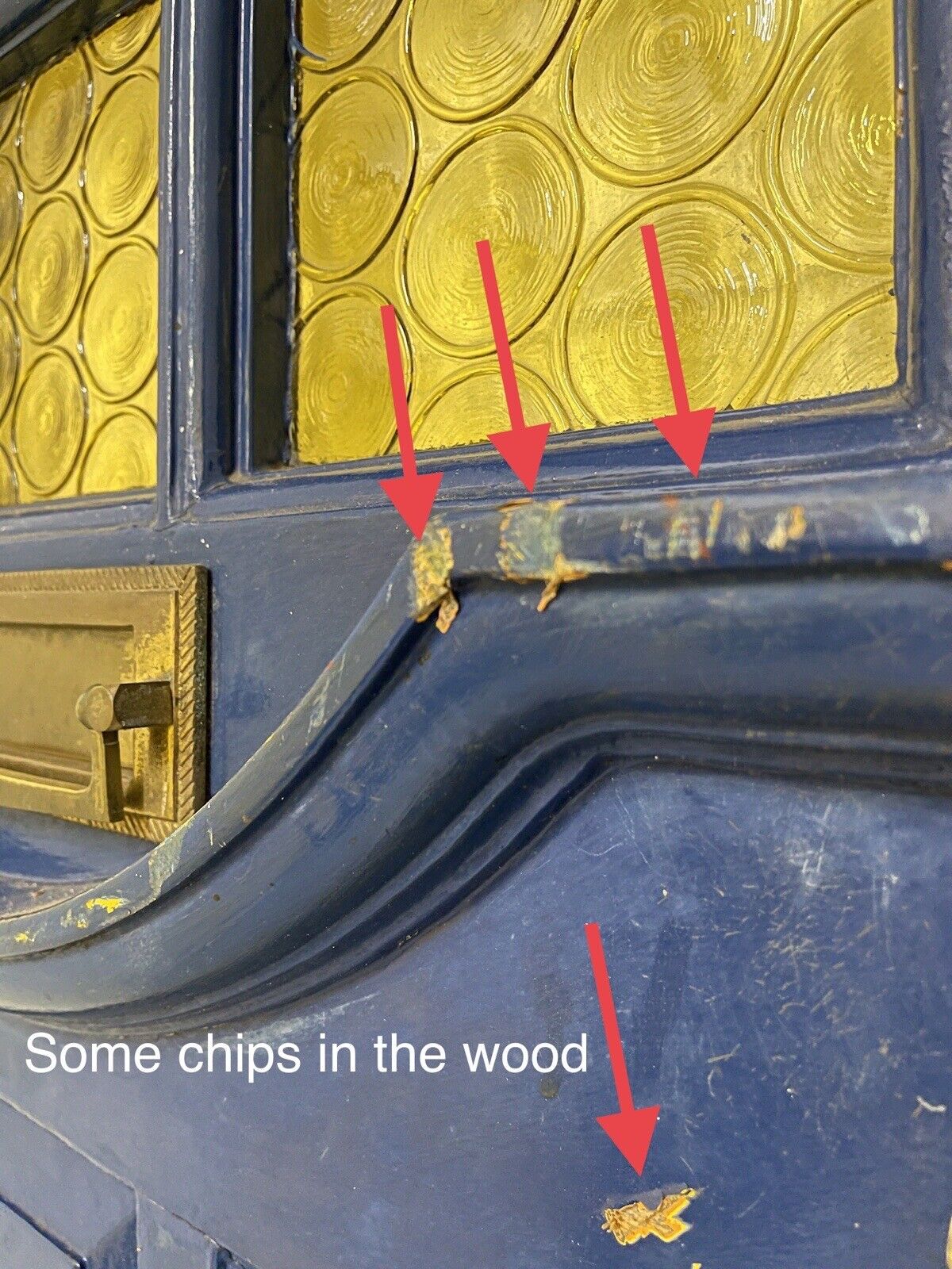 Reclaimed Old Edwardian Victorian Wooden Panel Front Door 1975mm x 808mm