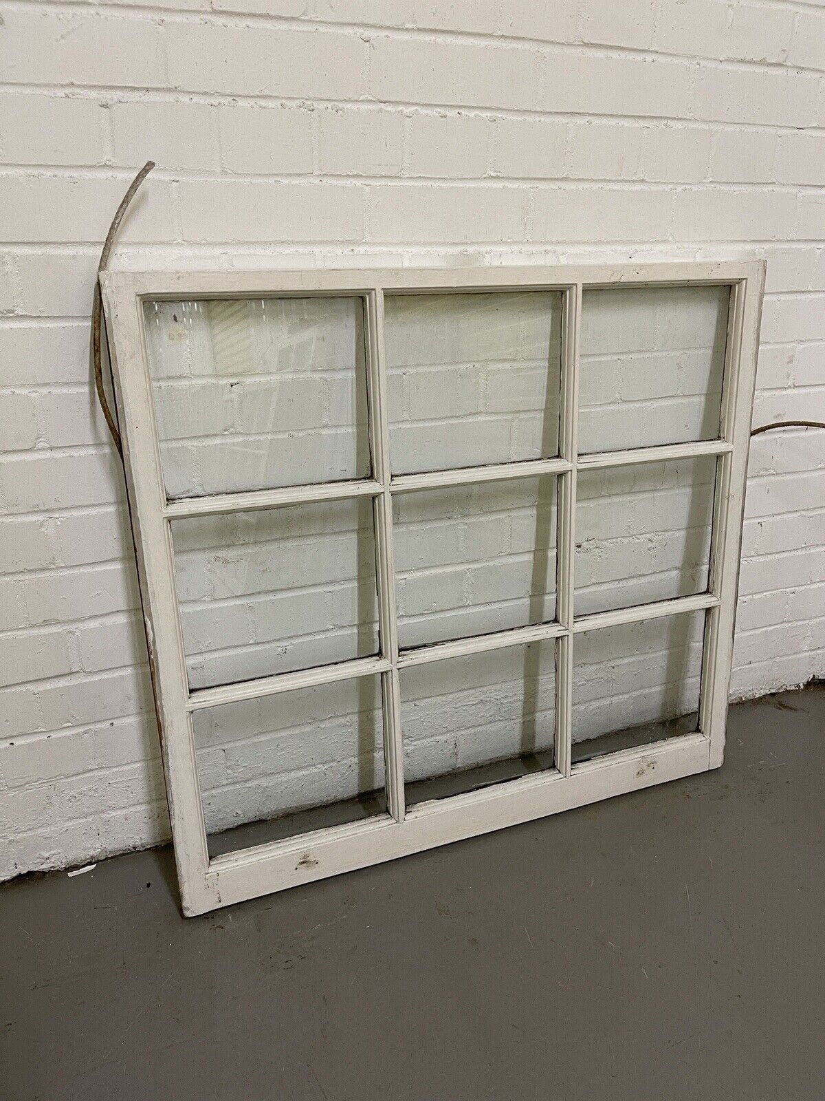 Reclaimed Old Georgian 9 Panel Wooden Window 911 x 830mm