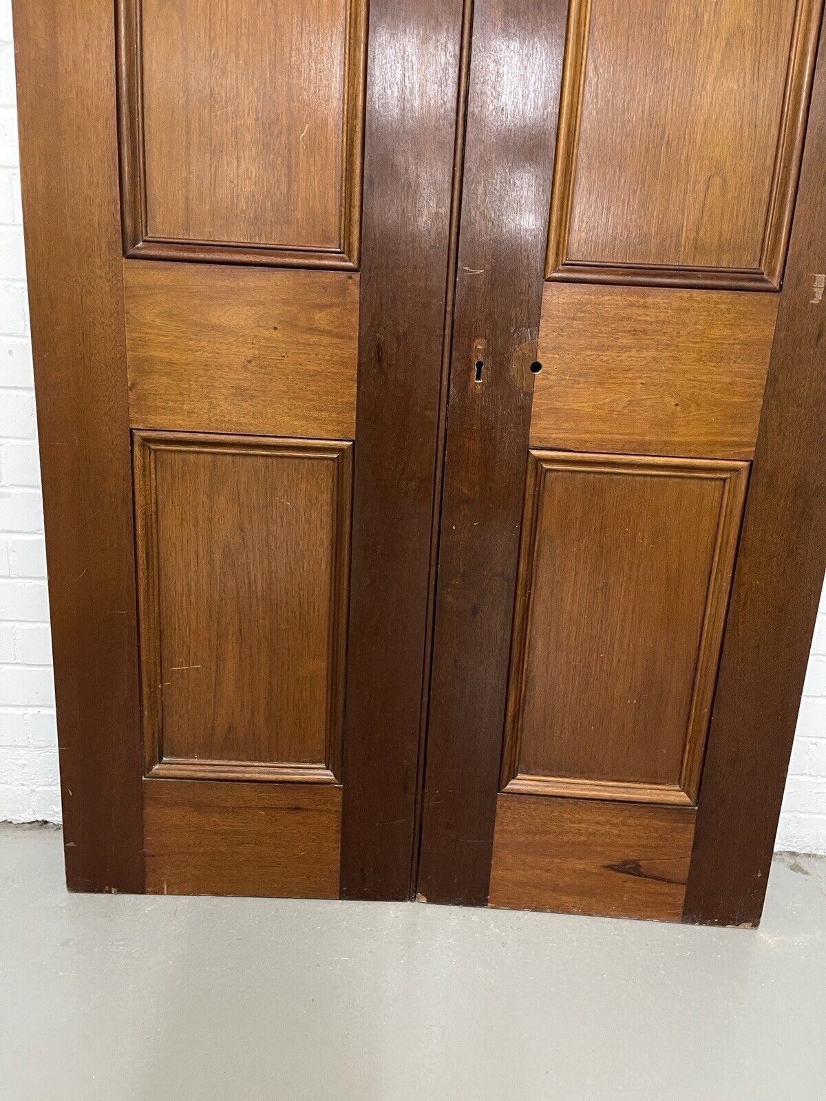 Reclaimed Large French Mahogany  Wooden Double Doors Provenance Knightsbridge