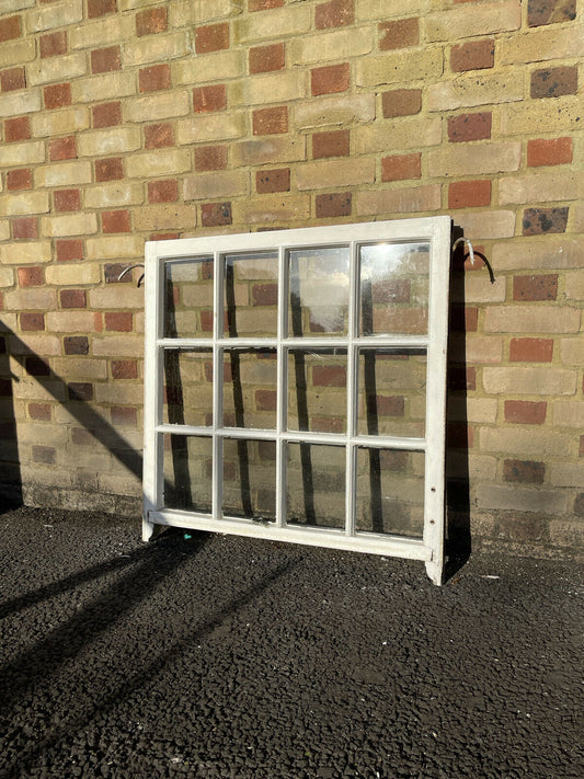 Reclaimed Old Georgian 12 Panel Wooden Window  890mm x 715mm