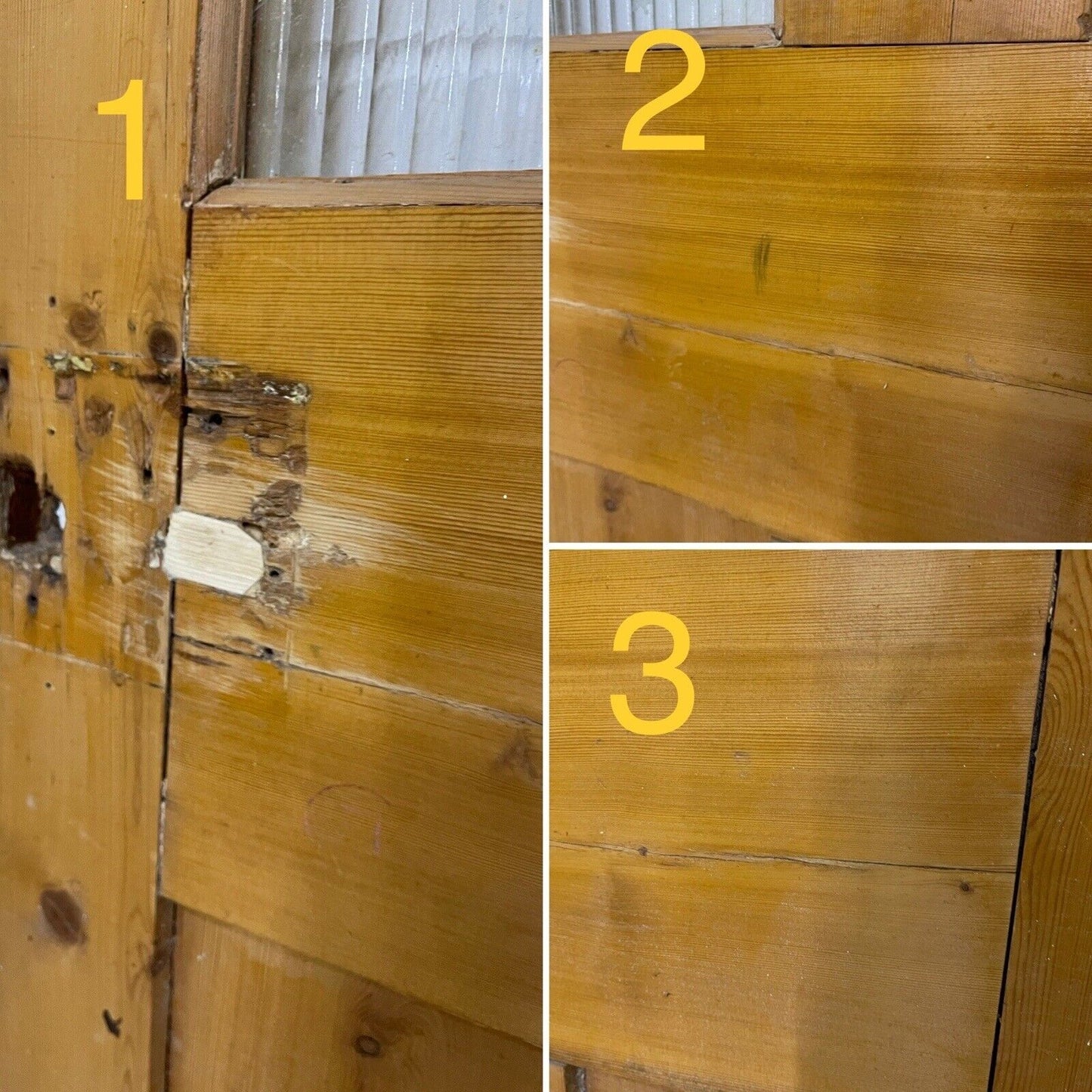 Original Vintage Reclaimed Victorian Pine Internal 4 panel Door 1905 x 710mm