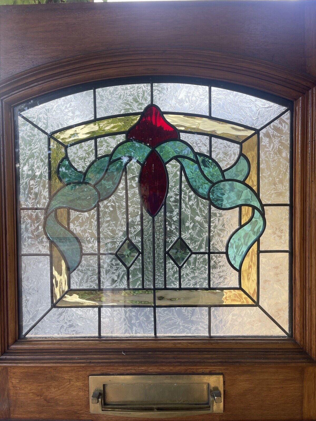 Reclaimed Leaded Stained Glass Wooden Panel Front Door 2028 or 2010 x 810mm