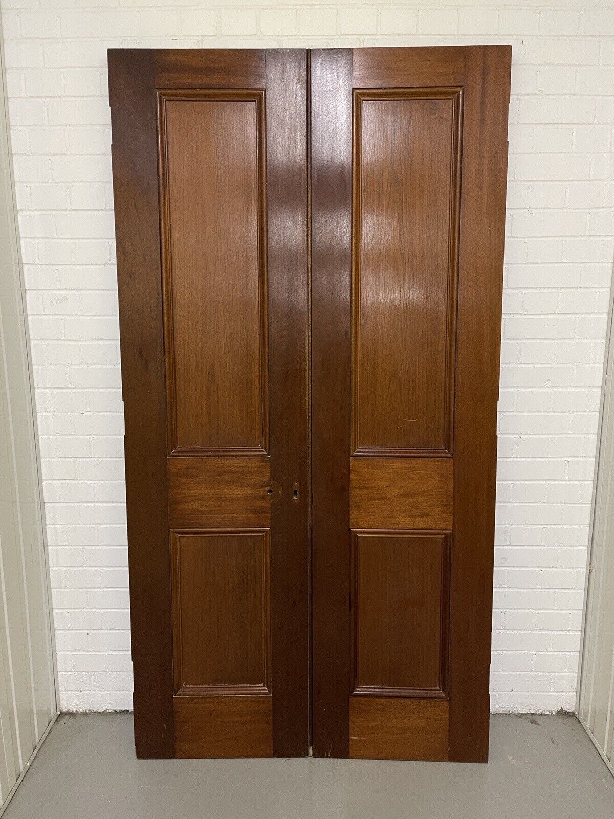 Reclaimed Large French Mahogany  Wooden Double Doors Provenance Knightsbridge