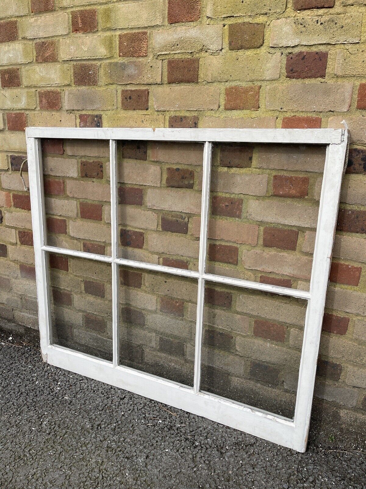 Reclaimed Old Georgian 6 Panel Wooden Window 1080 x 945mm