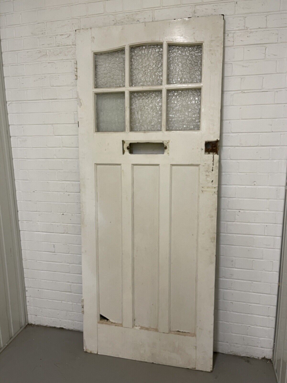 Reclaimed Victorian Edwardian Wooden Panel Front Door 2080 858mm