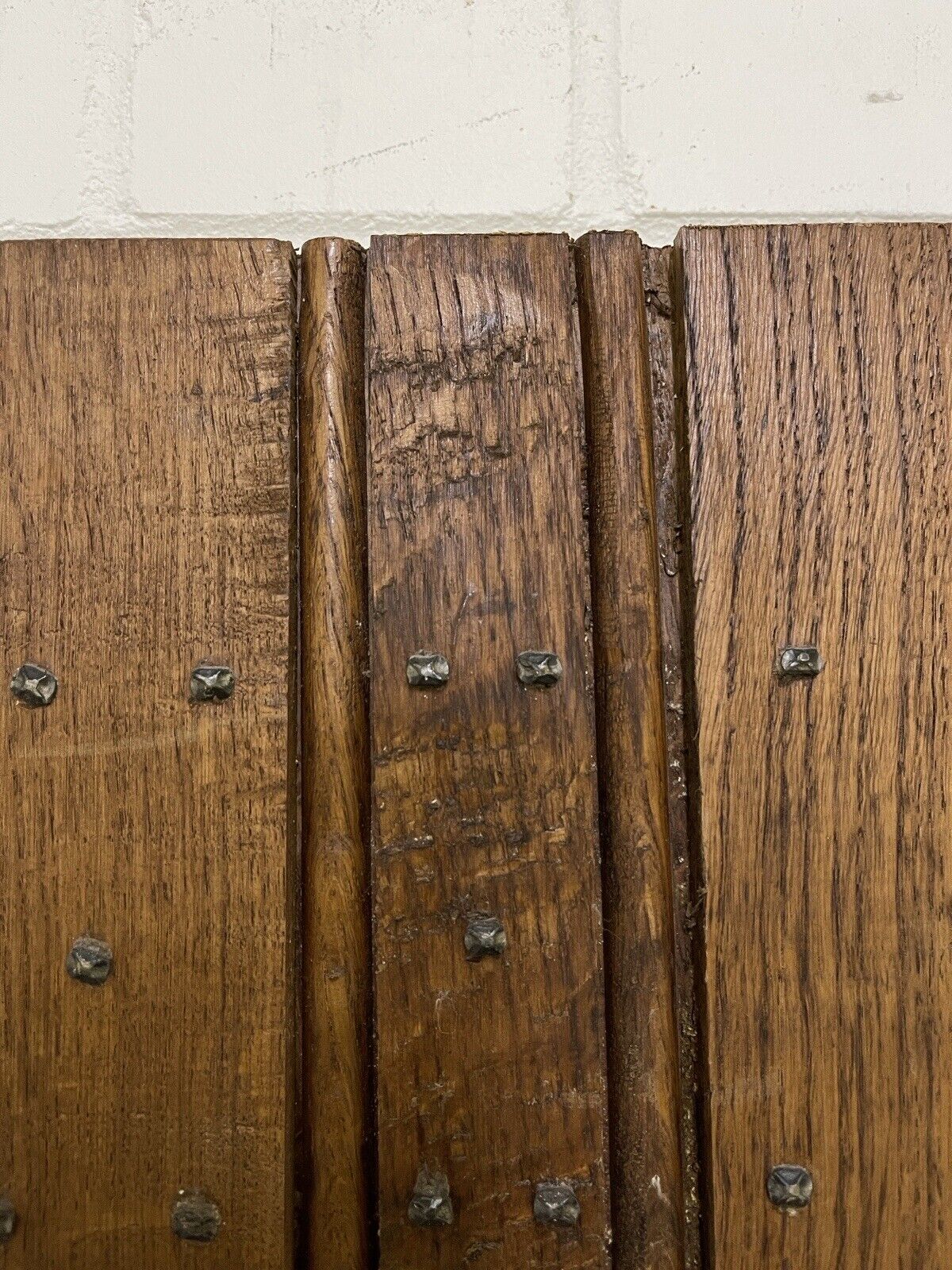 Reclaimed Oak Old Handmade Studded Ledge and Brace door 1838 x 680mm