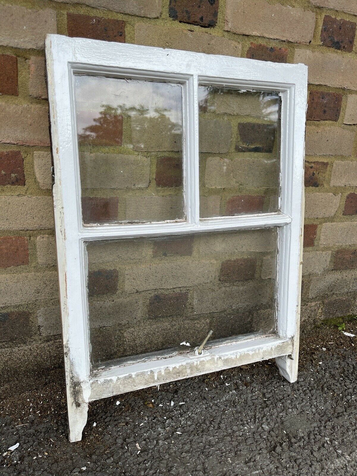 Reclaimed Old Georgian 3 Panel Wooden Sash Window 510 x 705mm