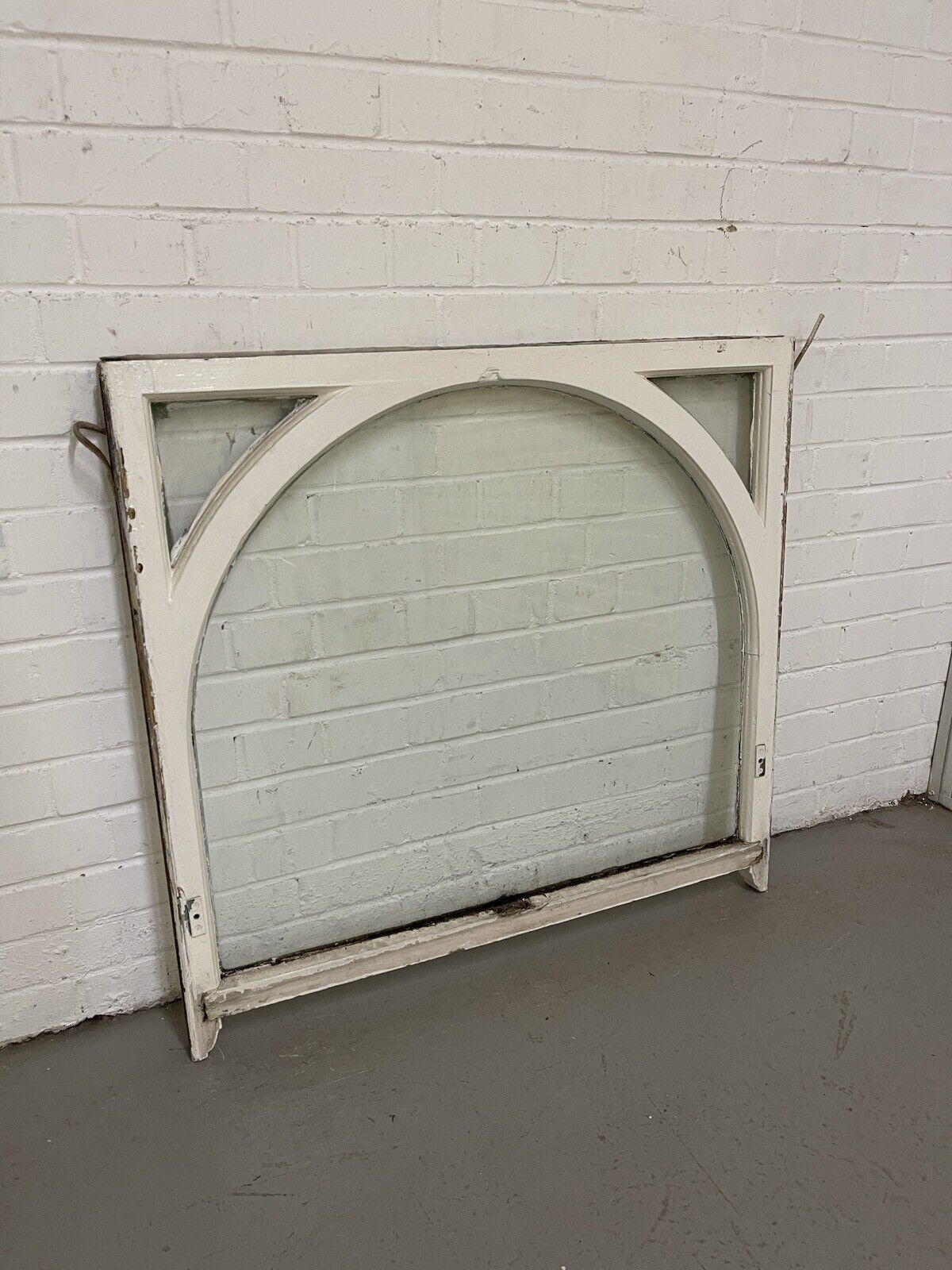 Reclaimed Old Edwardian Arch Wooden Sash Window 913 x 860mm