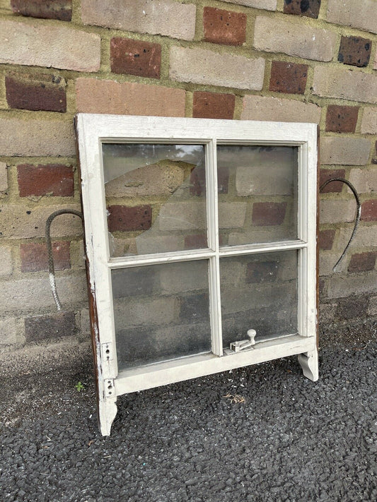 Reclaimed Old Georgian 4 Panel Wooden Sash Window 540 x 625mm