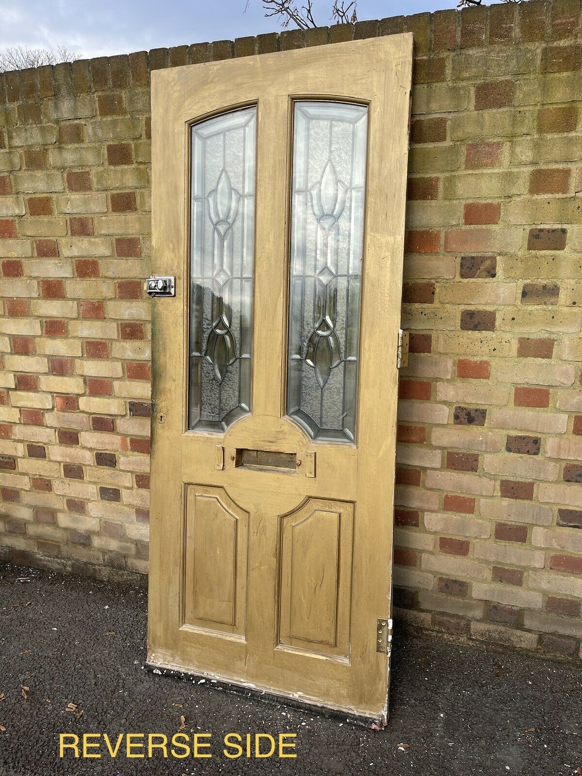 Reclaimed Edwardian Victorian Panel Wooden External Front Door 1970 x 820mm