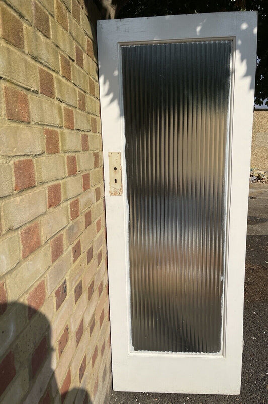 Reclaimed Reeded Glass Internal Or External Door 1930 x 715mm