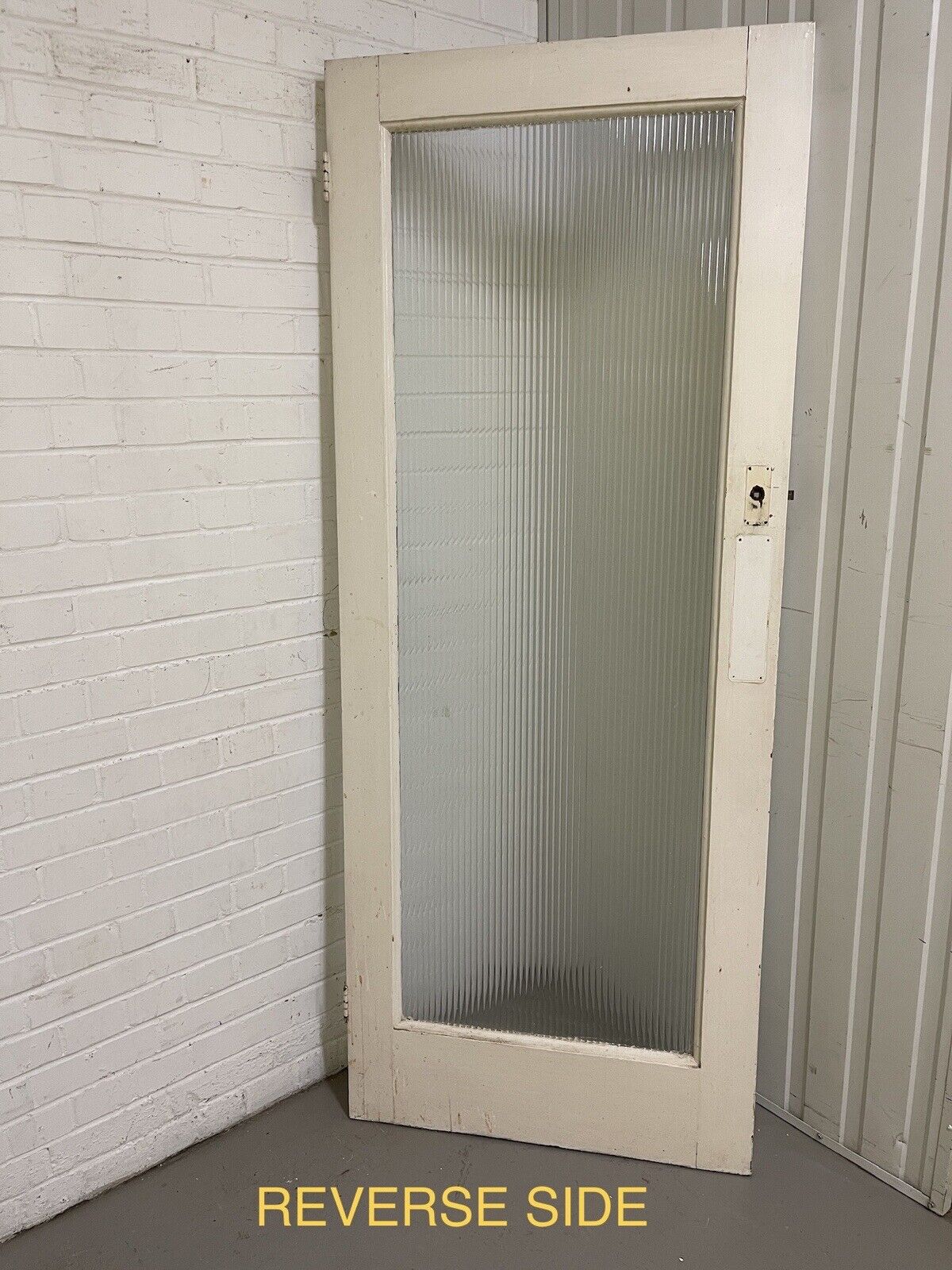 Reclaimed Reeded Glass Internal Or External Door 2015 x 805mm