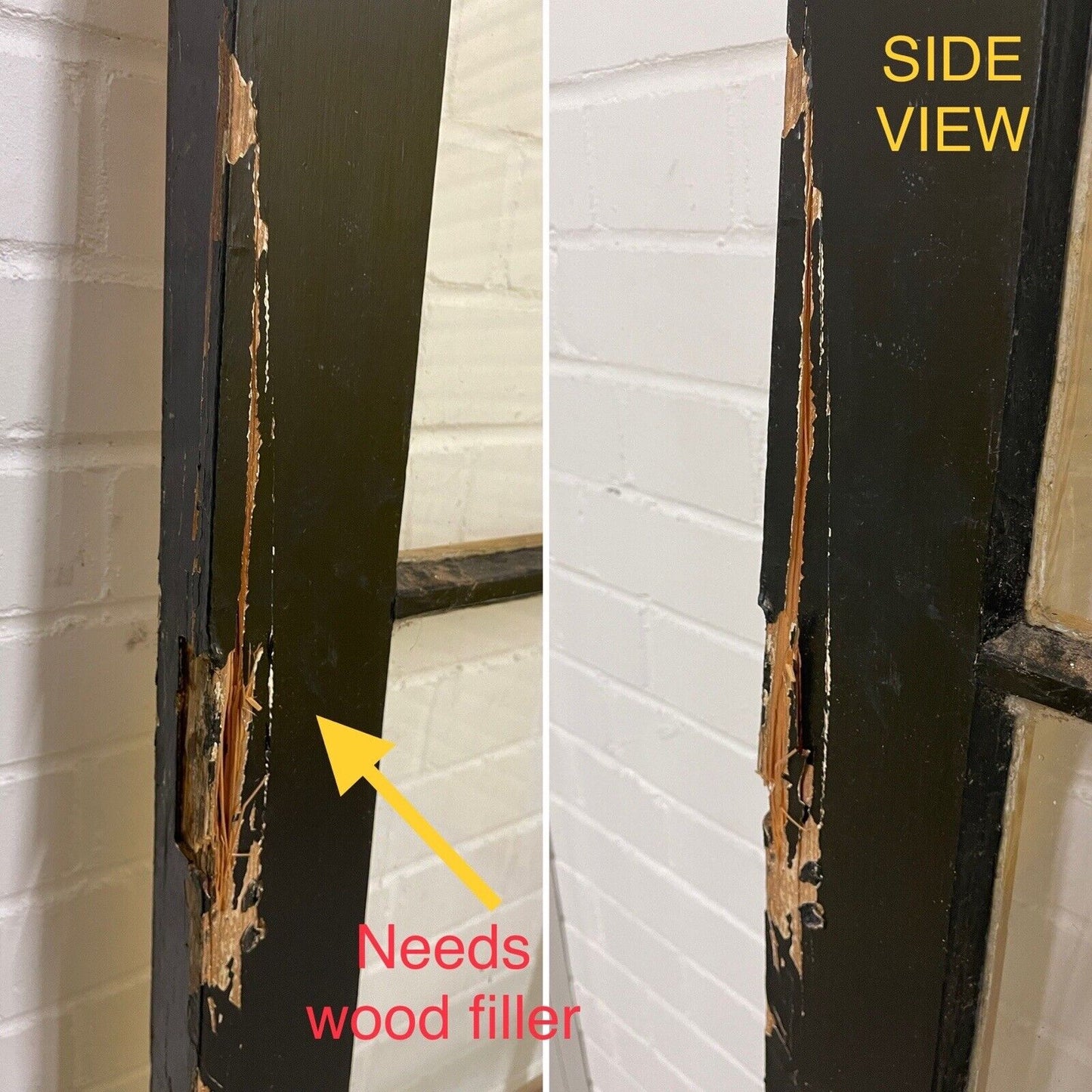 Reclaimed Georgian Wooden Panel External Side Back Door 1970x 860mm