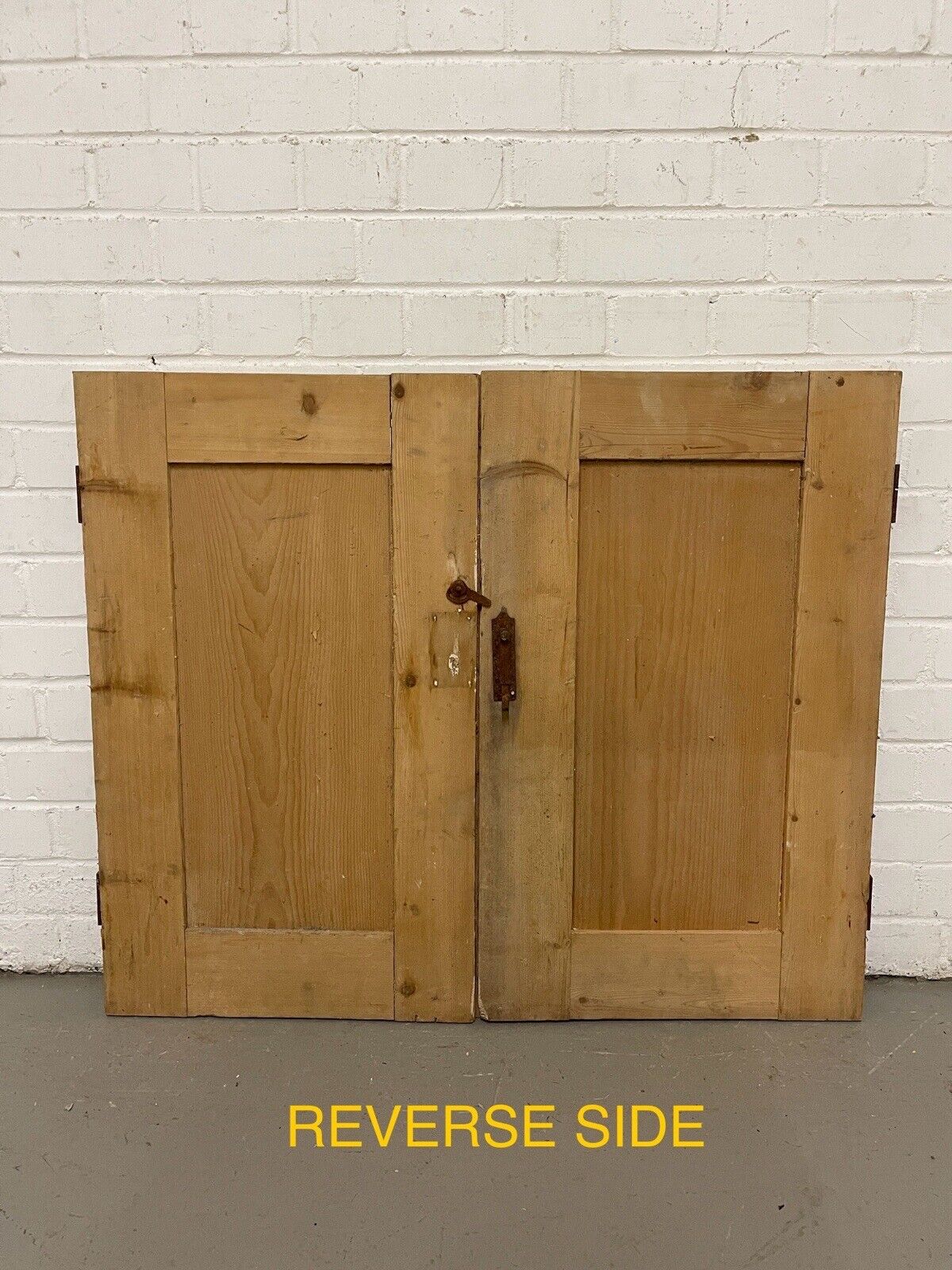 Reclaimed Pine Victorian Alcove Cupboard Doors Inter-locking 915 x 760mm