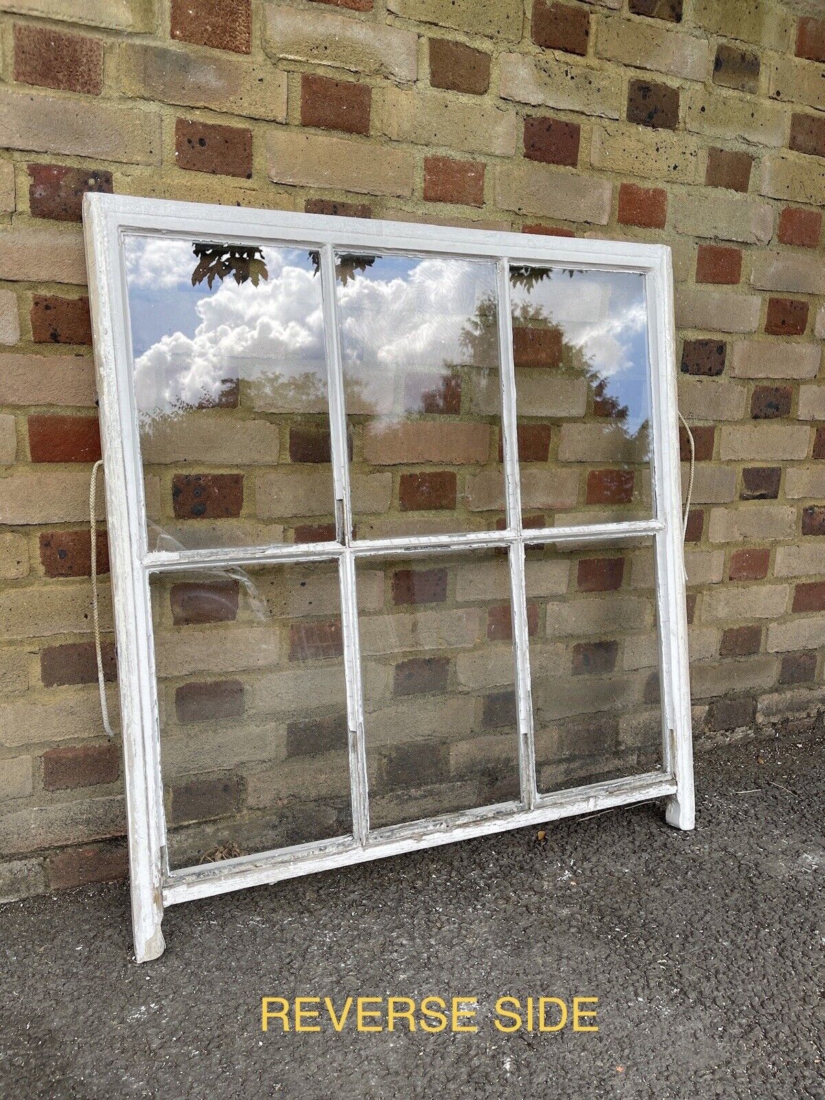 Reclaimed Old Georgian 6 Panel Wooden Window 968 x 900mm