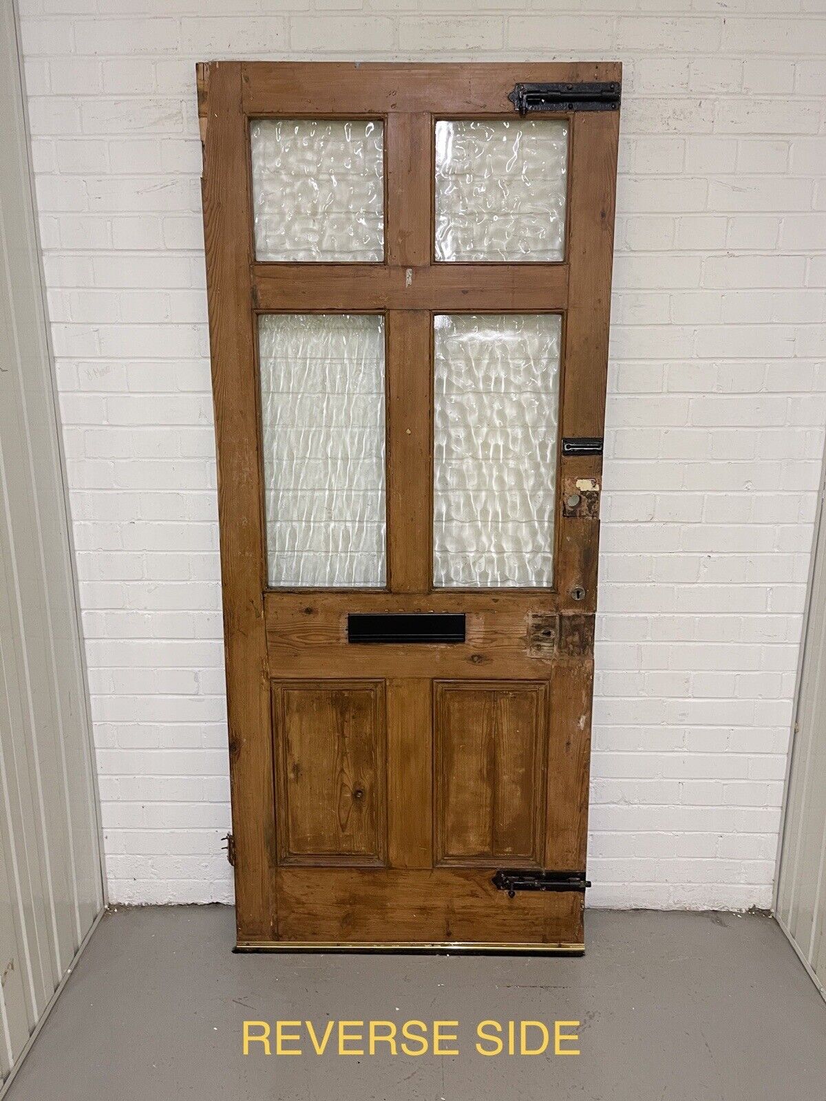 Reclaimed Victorian Edwardian Wooden Panel External Front Door 2053 x 880mm