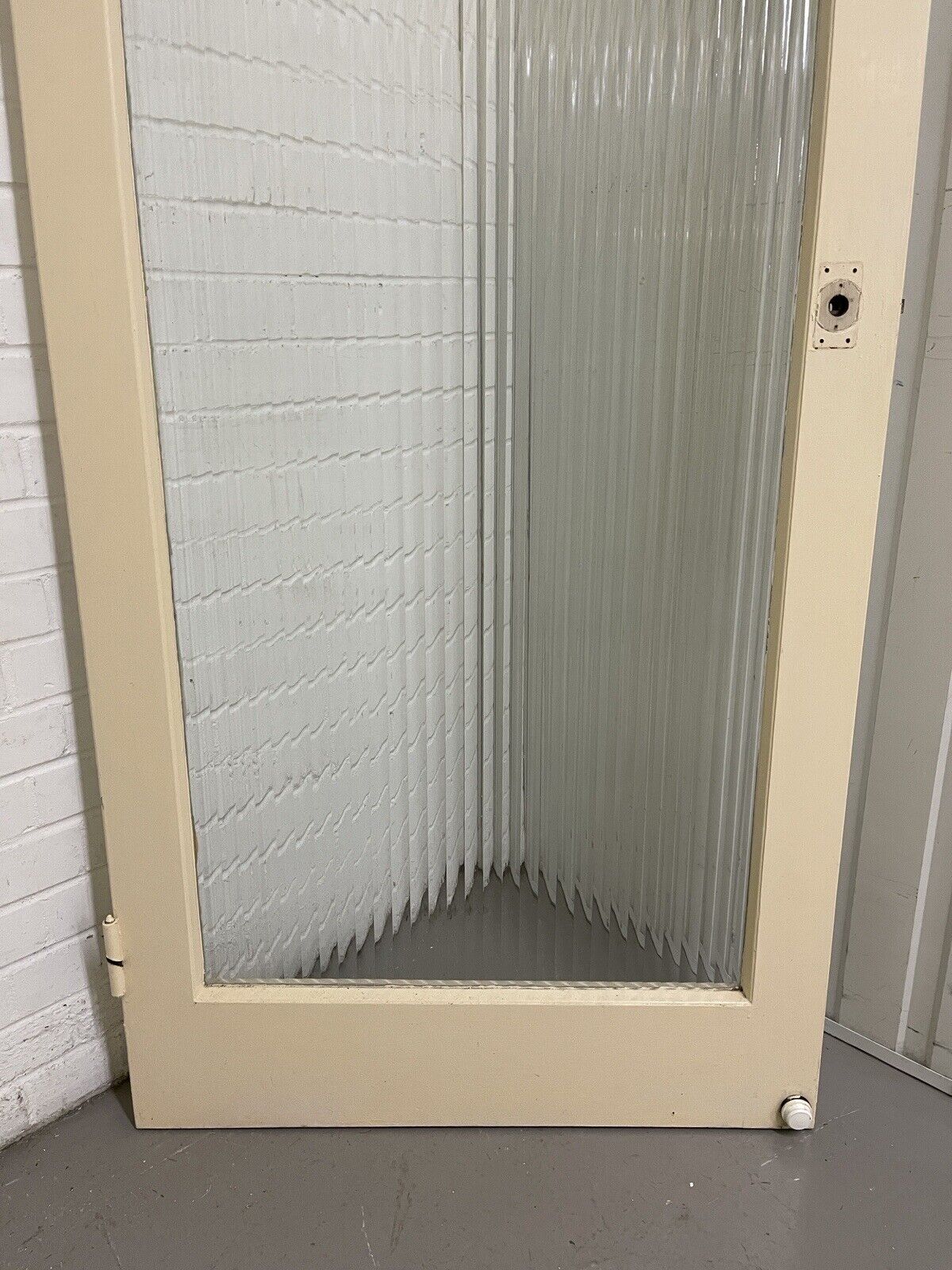 Reclaimed Reeded Glass Internal Or External Door 1975 or 1969 x 840mm
