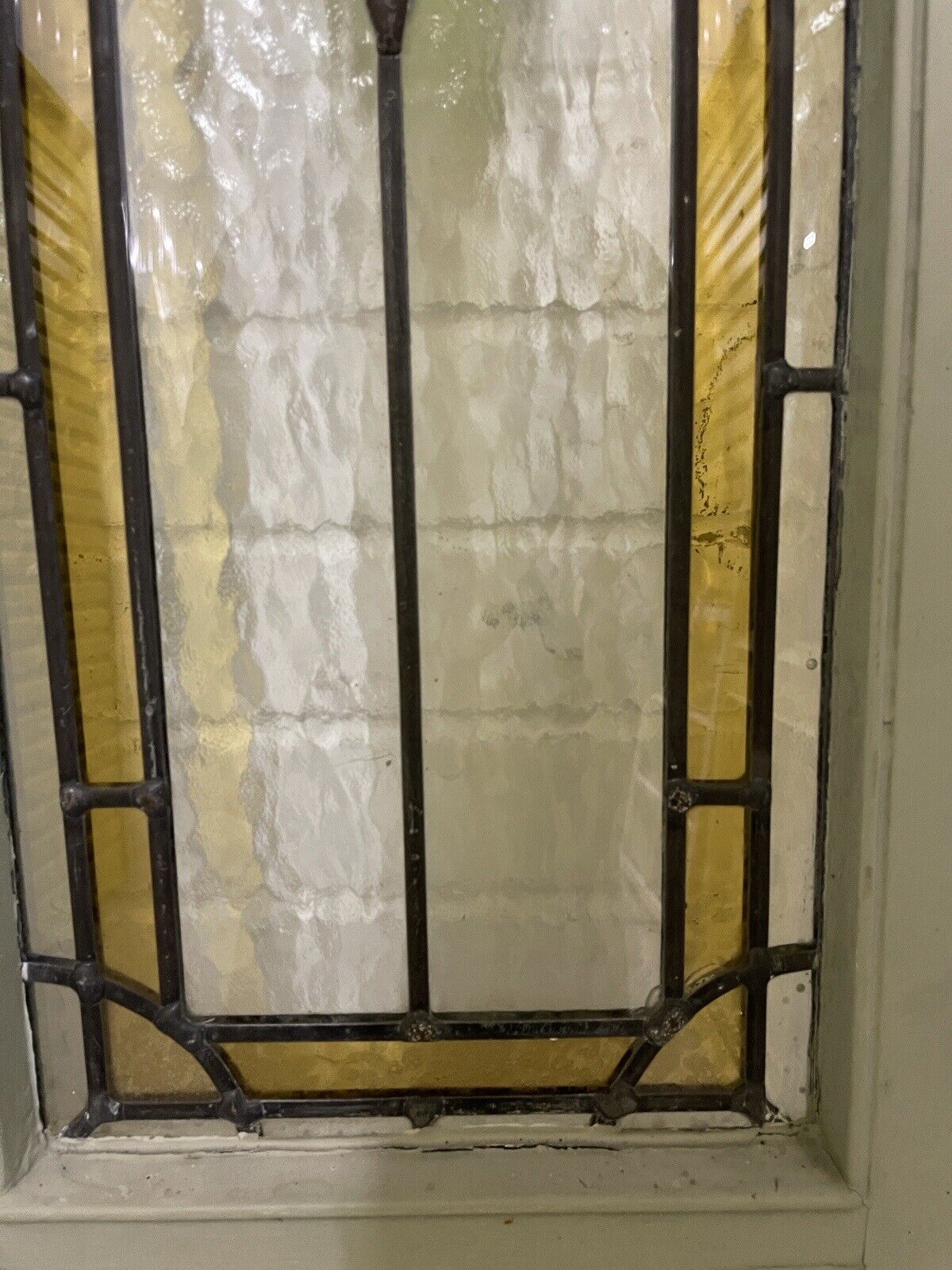 Reclaimed Victorian Edwardian Stained Glass Wooden Panel Front Door 1890 x 840mm