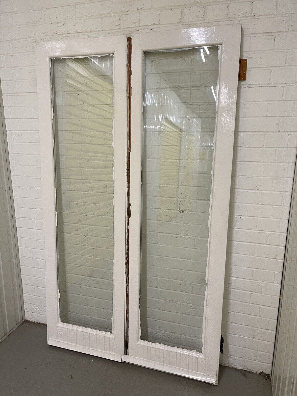 Reclaimed Old French Double Glazed Glass Wooden Double Doors 1965 x 1165mm