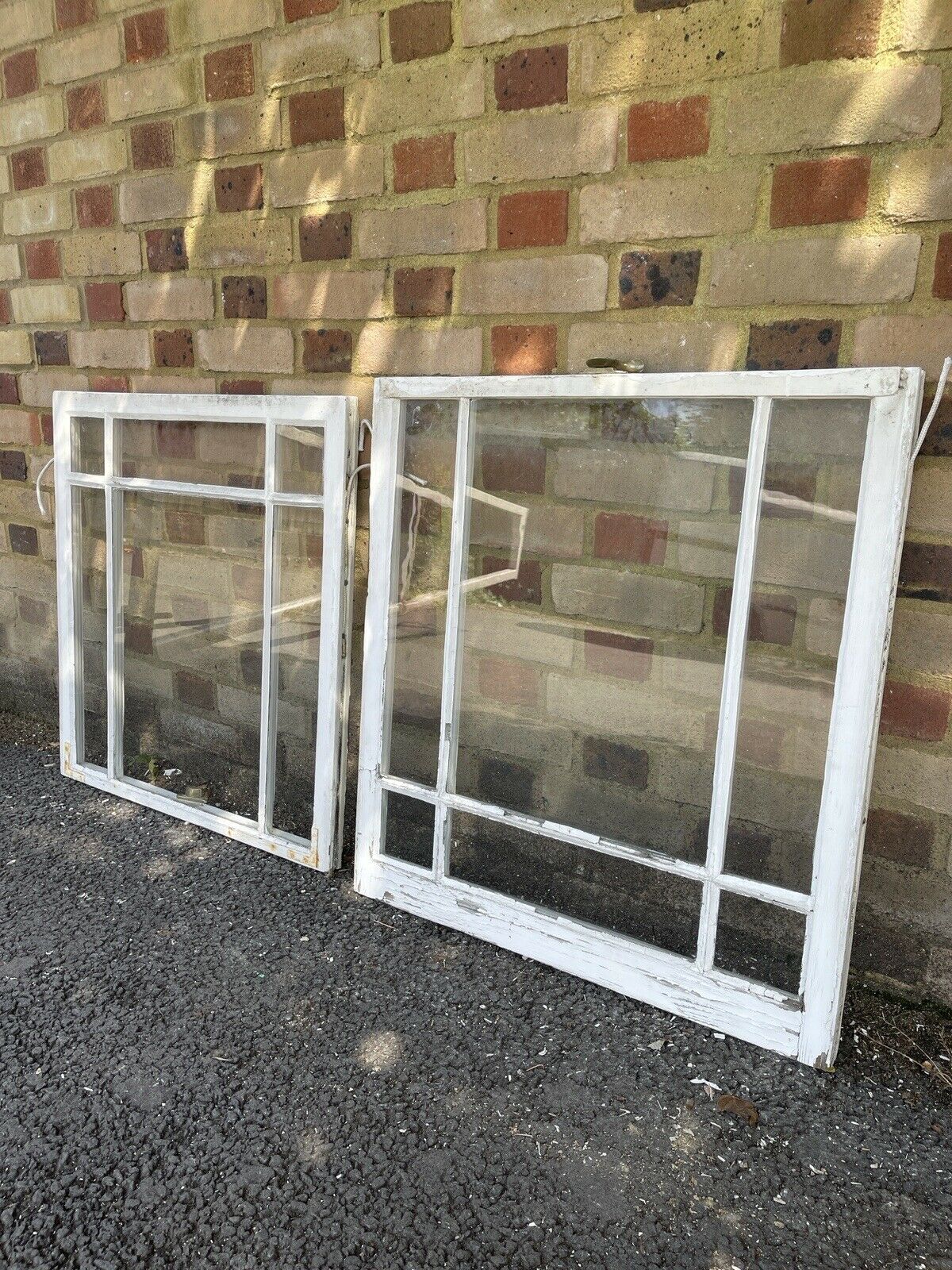 Reclaimed Old Victorian Edwardian Wooden Panel Top and Bottom Sash Window