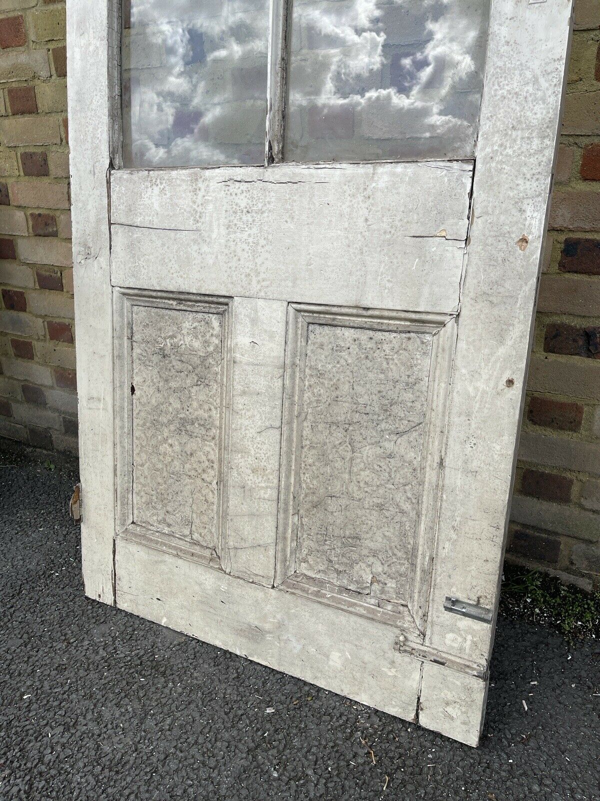 Reclaimed Old Victorian Georgian Wooden Panel Side Or Back Door 2090mm x 920mm