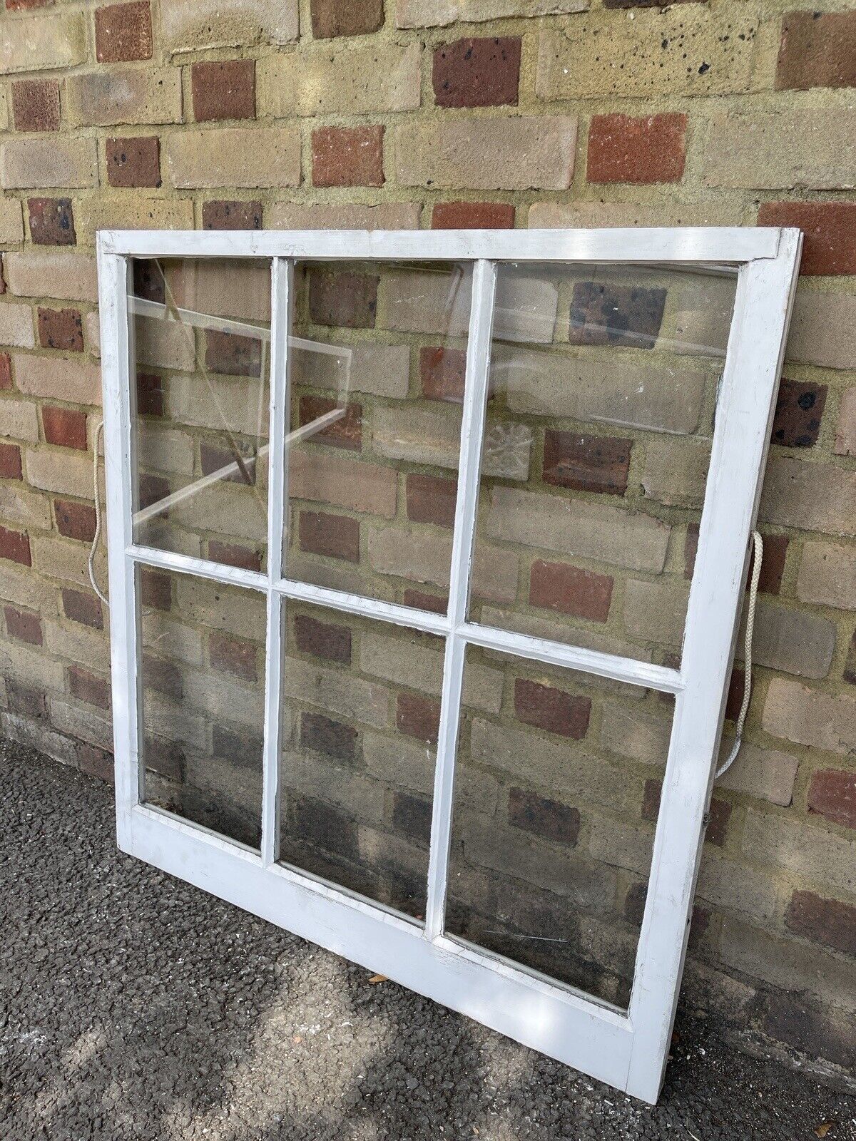 Reclaimed Old Georgian 6 Panel Wooden Window 900 x 945mm