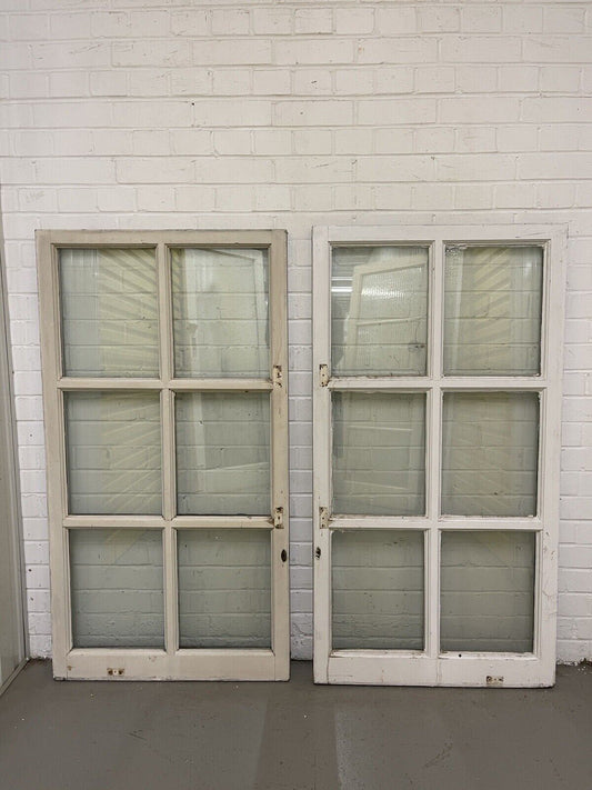 Pair Of Georgian Double Glazed Wooden Windows 1335 x 710mm 1330 x 710mm