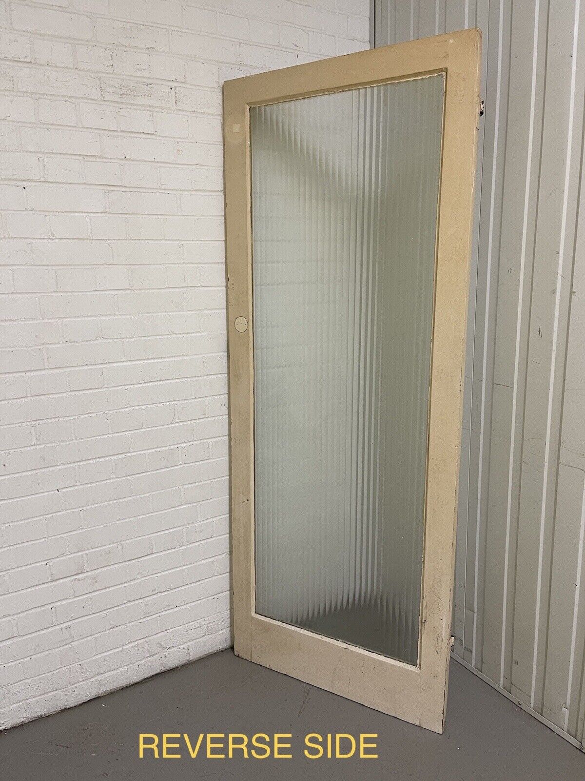 Reclaimed Frosted Reeded Glass Internal Or External Door 2030 or 2025 x 860mm