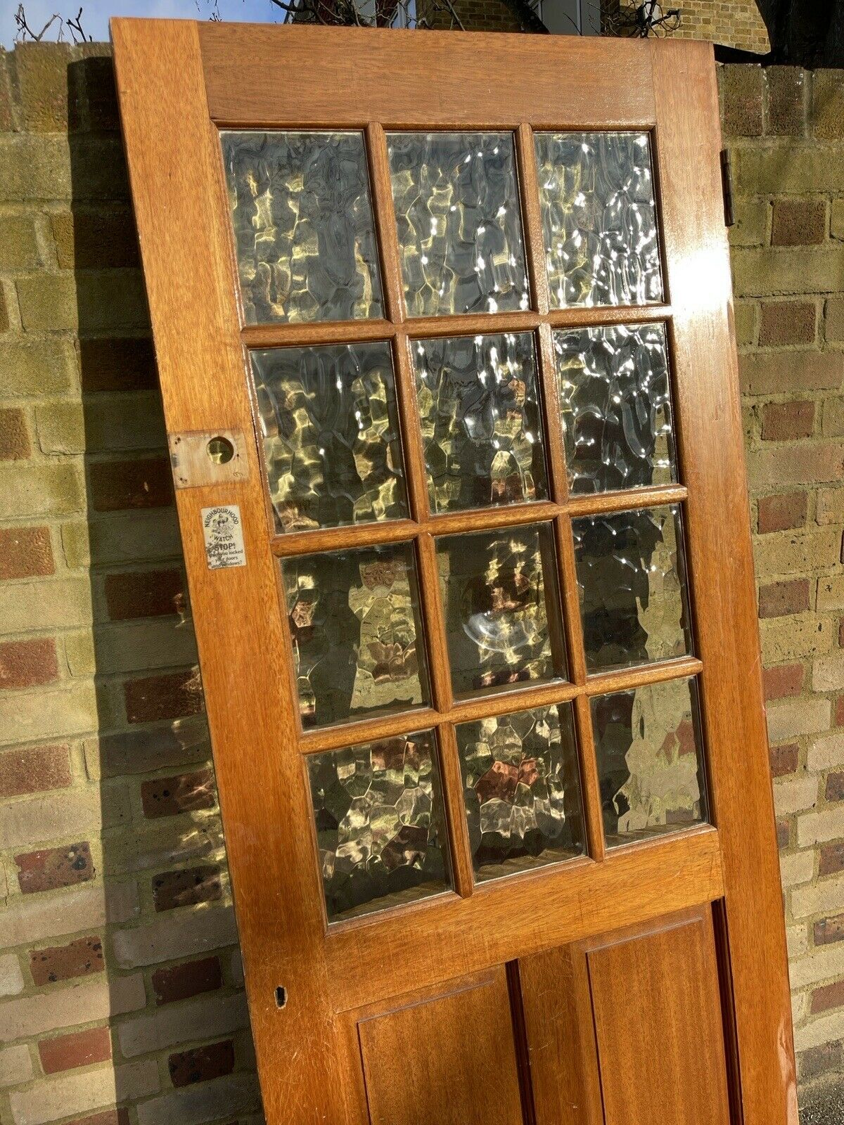 Reclaimed Wooden Panel External Front Door Crafted Bow Design 2035 x 814mm