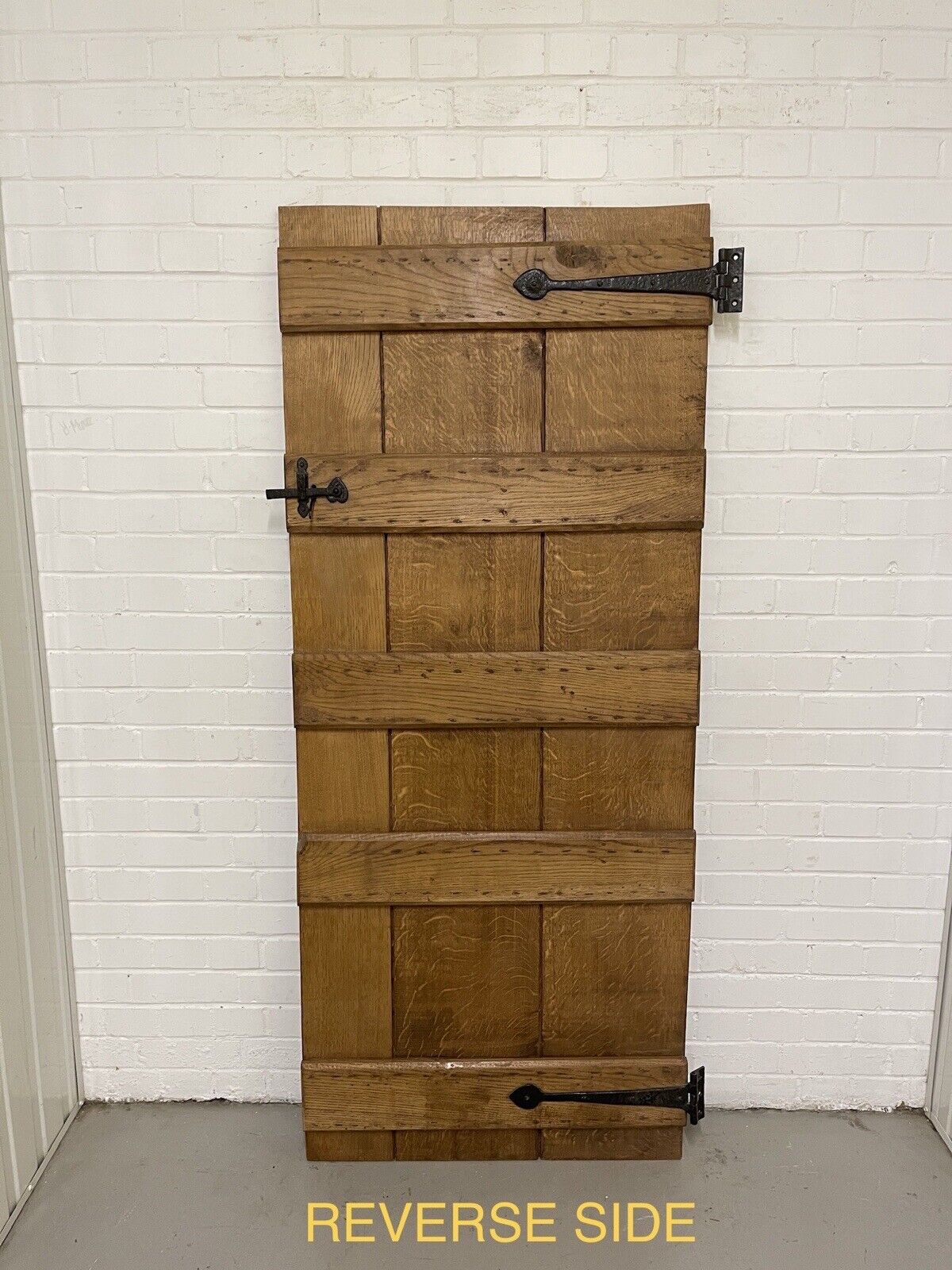 Reclaimed Oak Old Handmade Studded Ledge and Brace door 1805 x 750mm