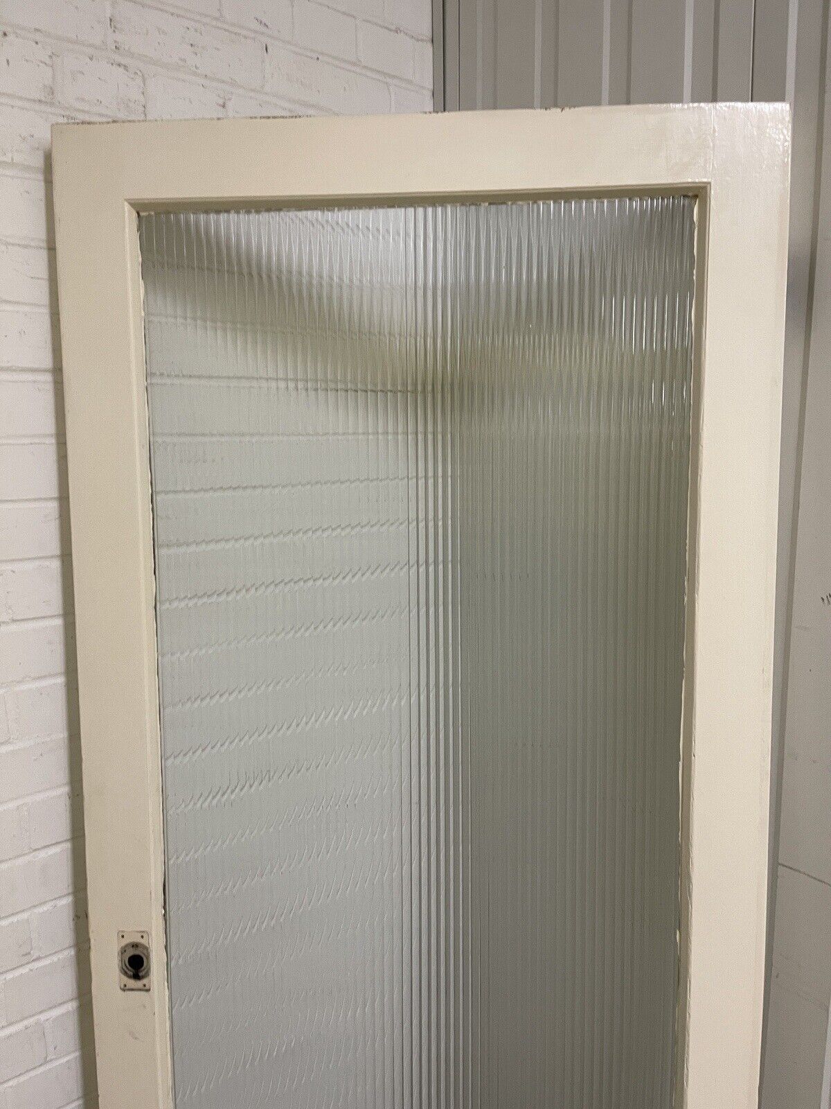 Reclaimed Reeded Glass Internal Or External Door 1970 or 1973 x 835mm