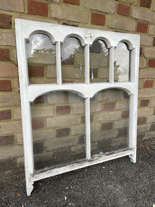 Reclaimed Old Edwardian Arch Sash Wooden Window 890 x 760mm