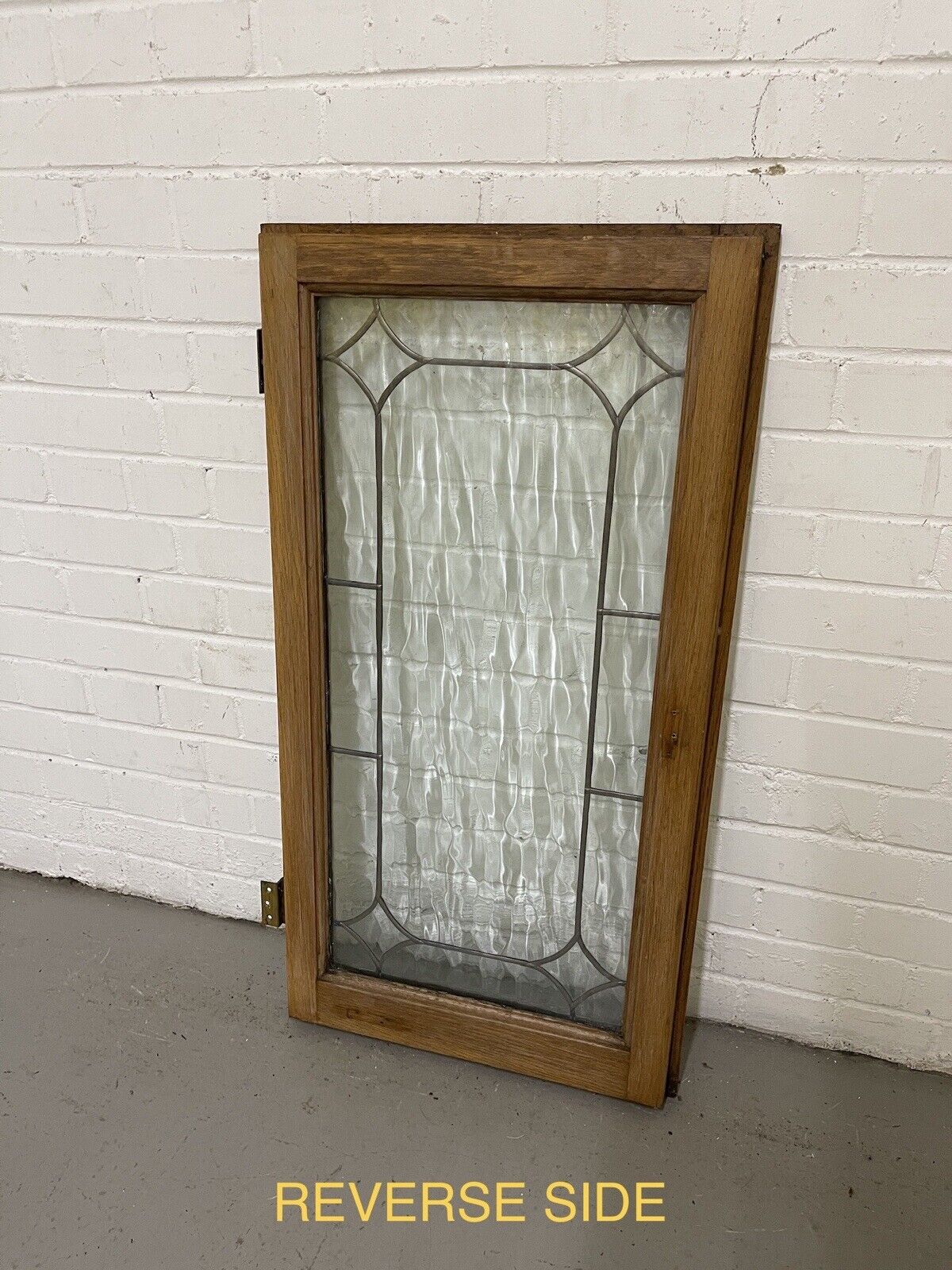 Job Lot Of Four Double Glazed Leaded Trim Oak Wooden Windows Various Sizes