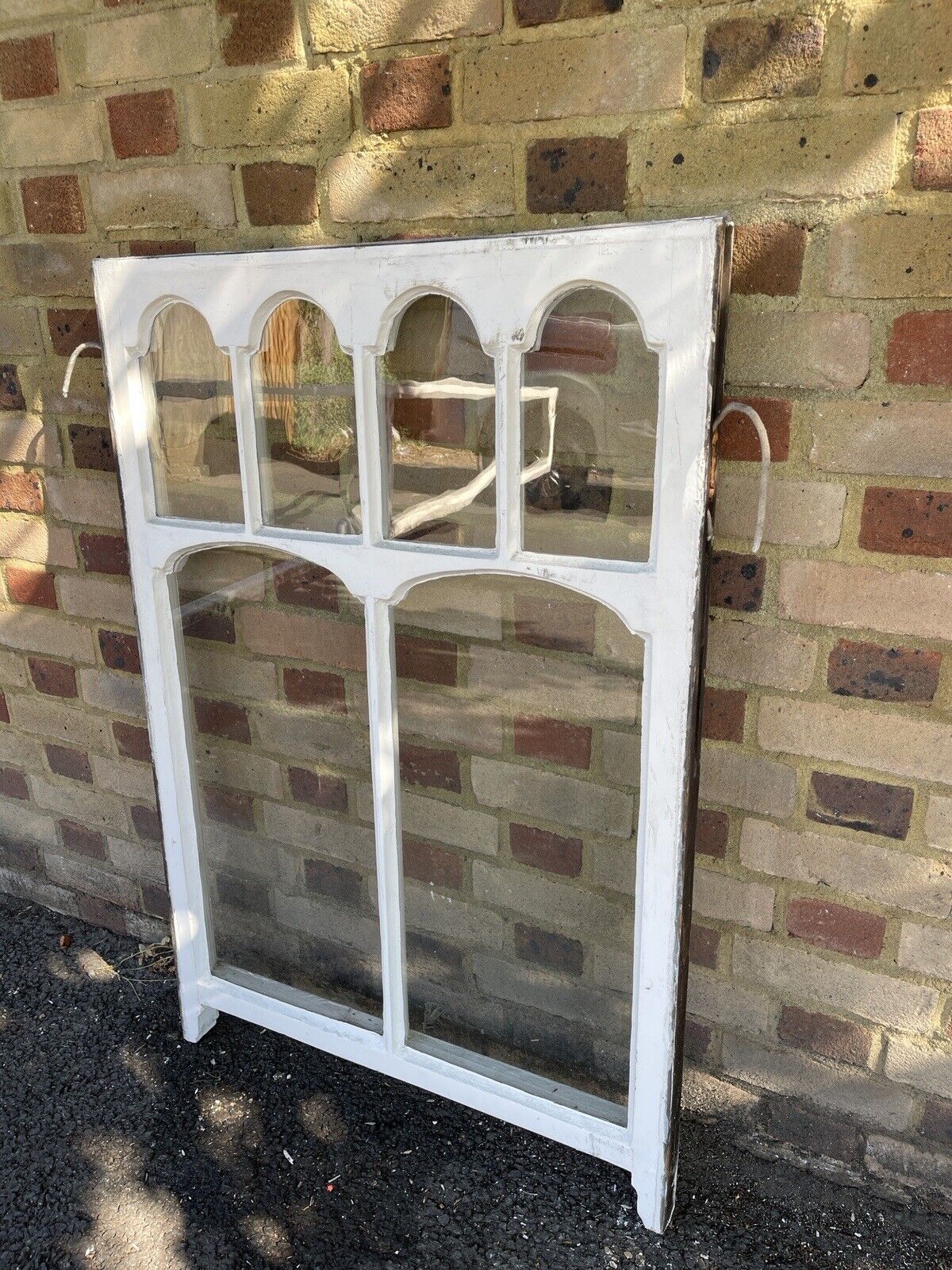 Reclaimed Old Victorian Edwardian Arch Panel Wooden Sash Window 1125mm x 760mm