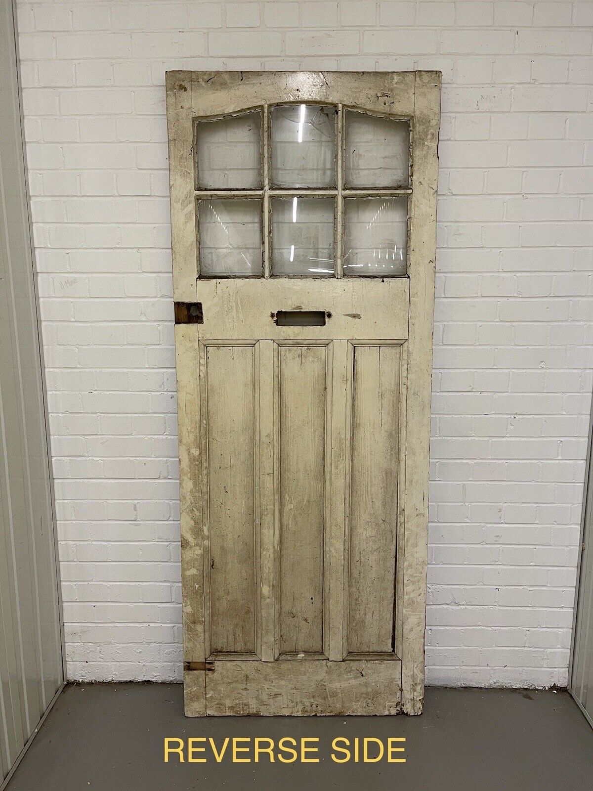 Reclaimed Old Edwardian Victorian Wooden Panel Front Door 2030mm x 800mm