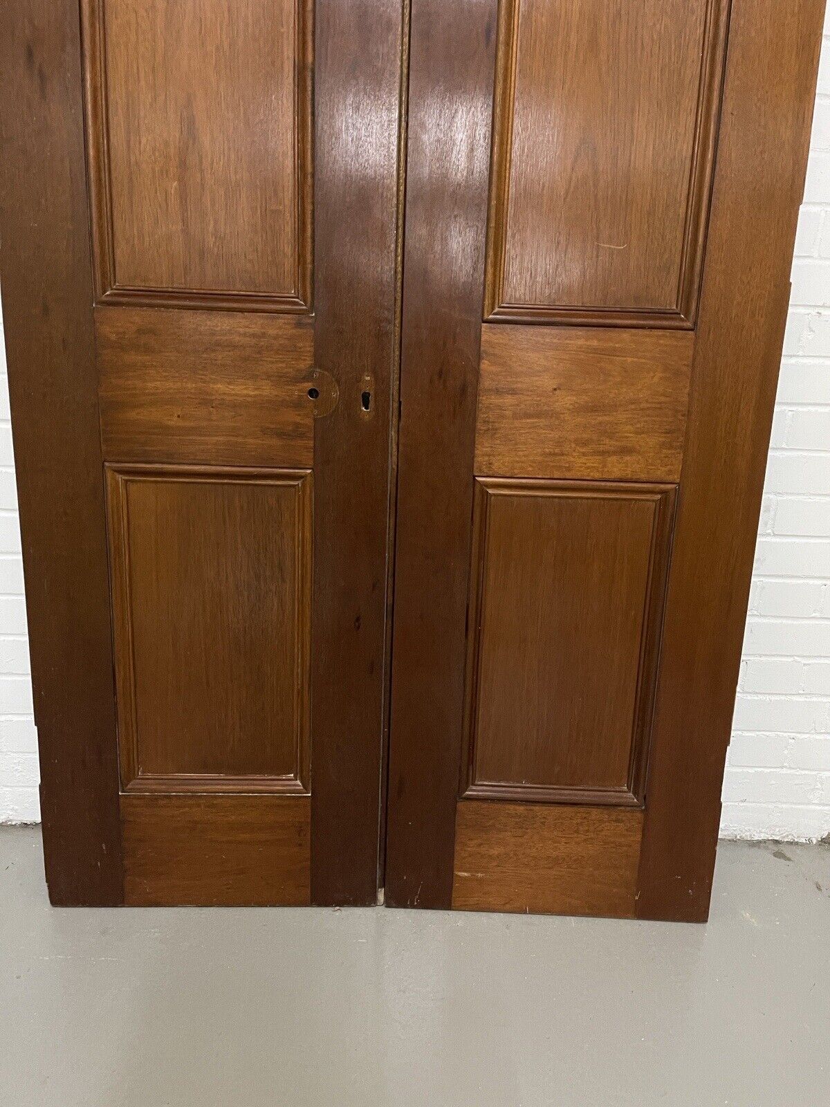 Reclaimed Large French Mahogany  Wooden Double Doors Provenance Knightsbridge