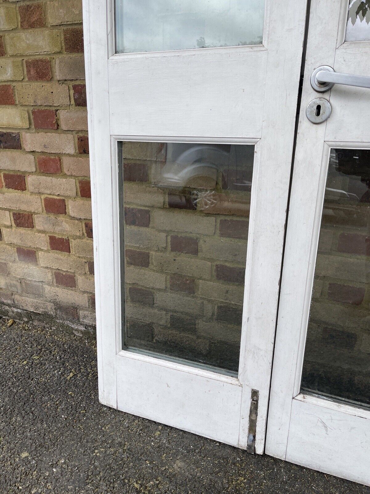 Reclaimed Old French Double Glazed Glass Wooden Double Doors 2190 x 1075mm