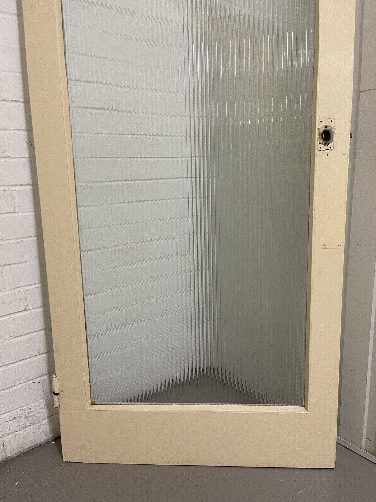 Reclaimed Reeded Glass Internal Or External Door 1970 or 1973 x 835mm