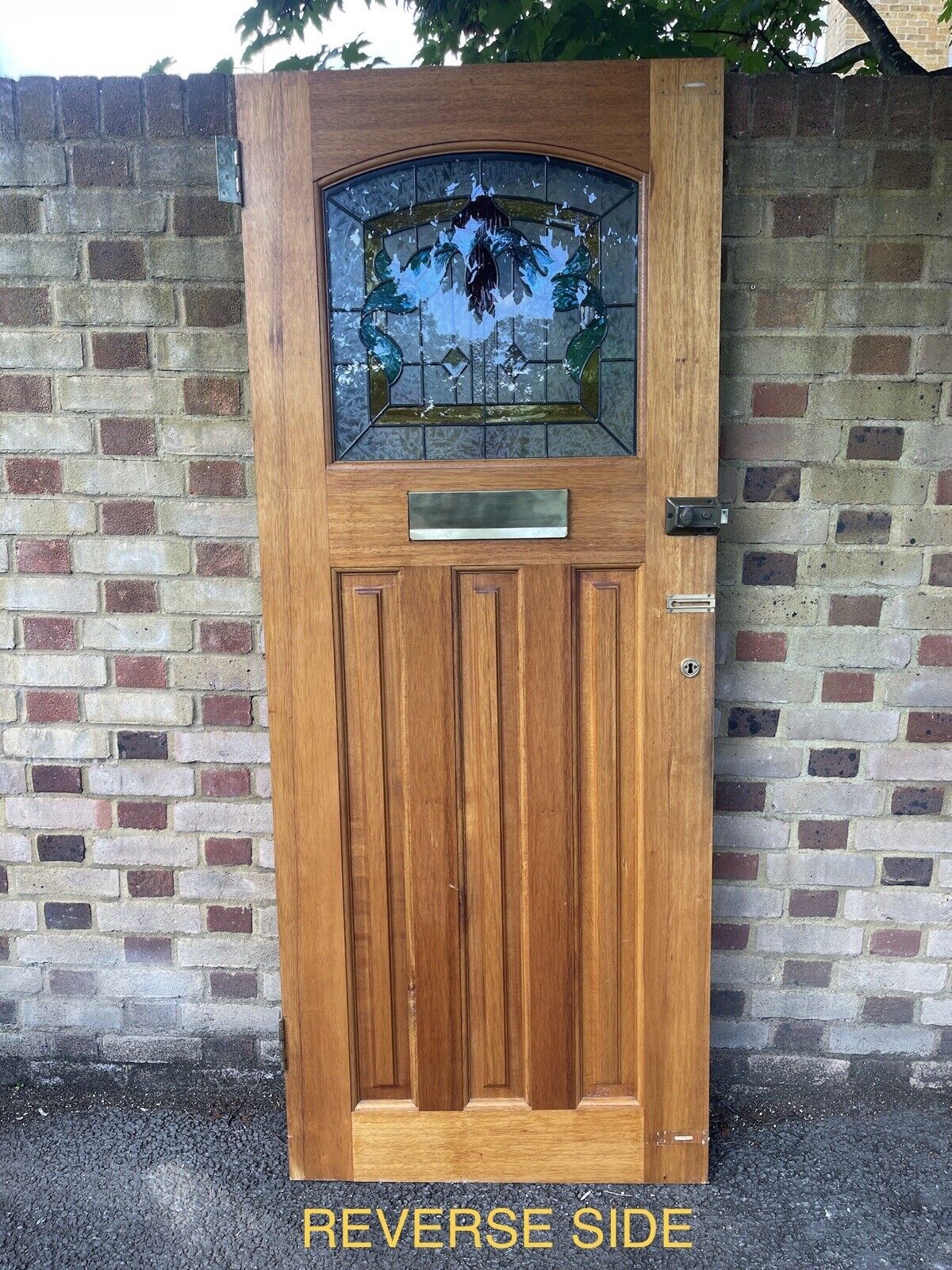 Reclaimed Leaded Stained Glass Wooden Panel Front Door 2028 or 2010 x 810mm