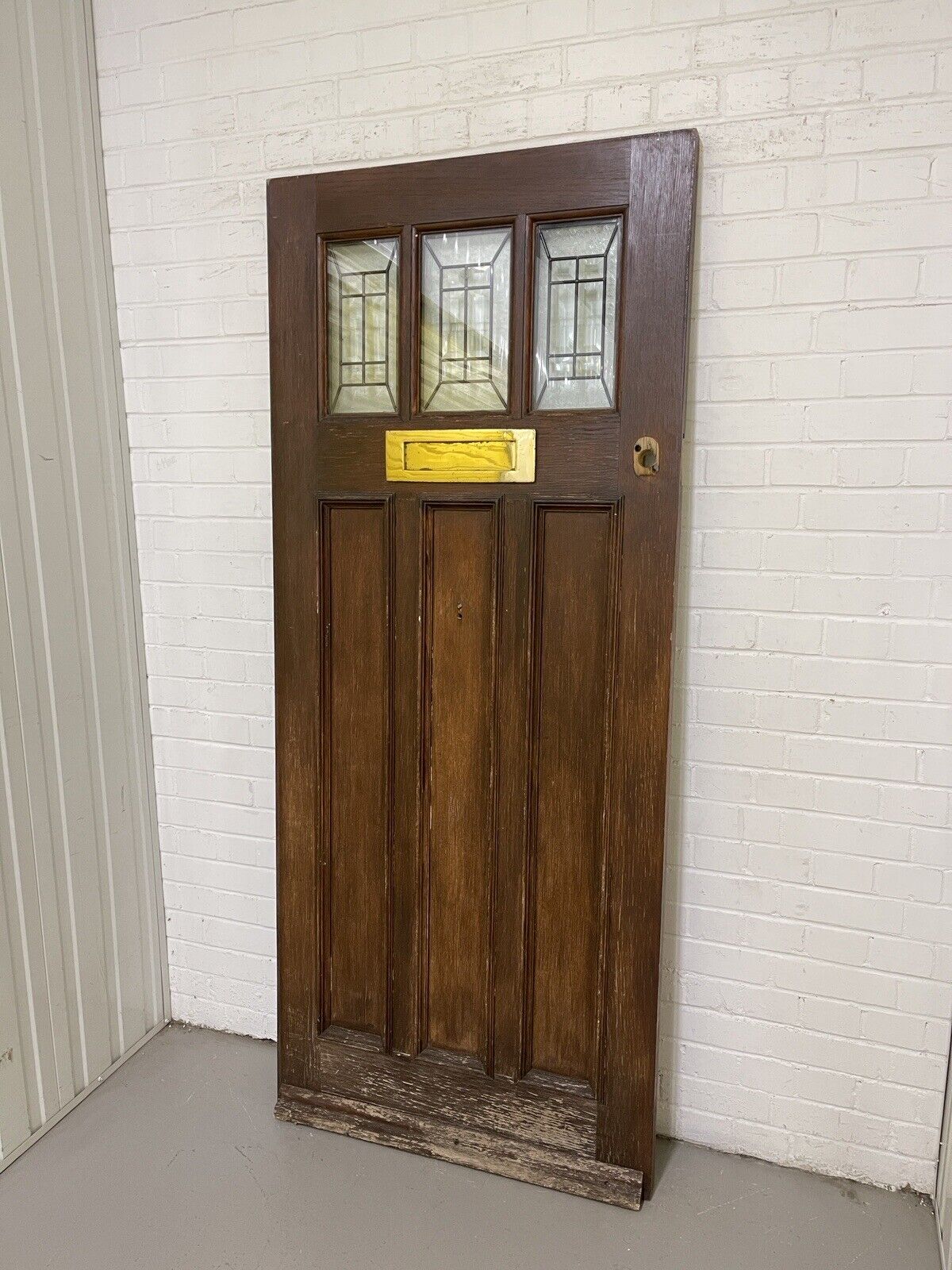 Reclaimed Oak Victorian Edwardian Wooden Panel Front Door 1980 x 840mm