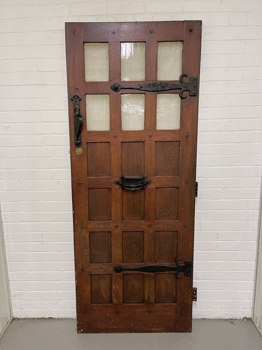 Reclaimed Studded Wooden Front Door  2025mm x 810mm