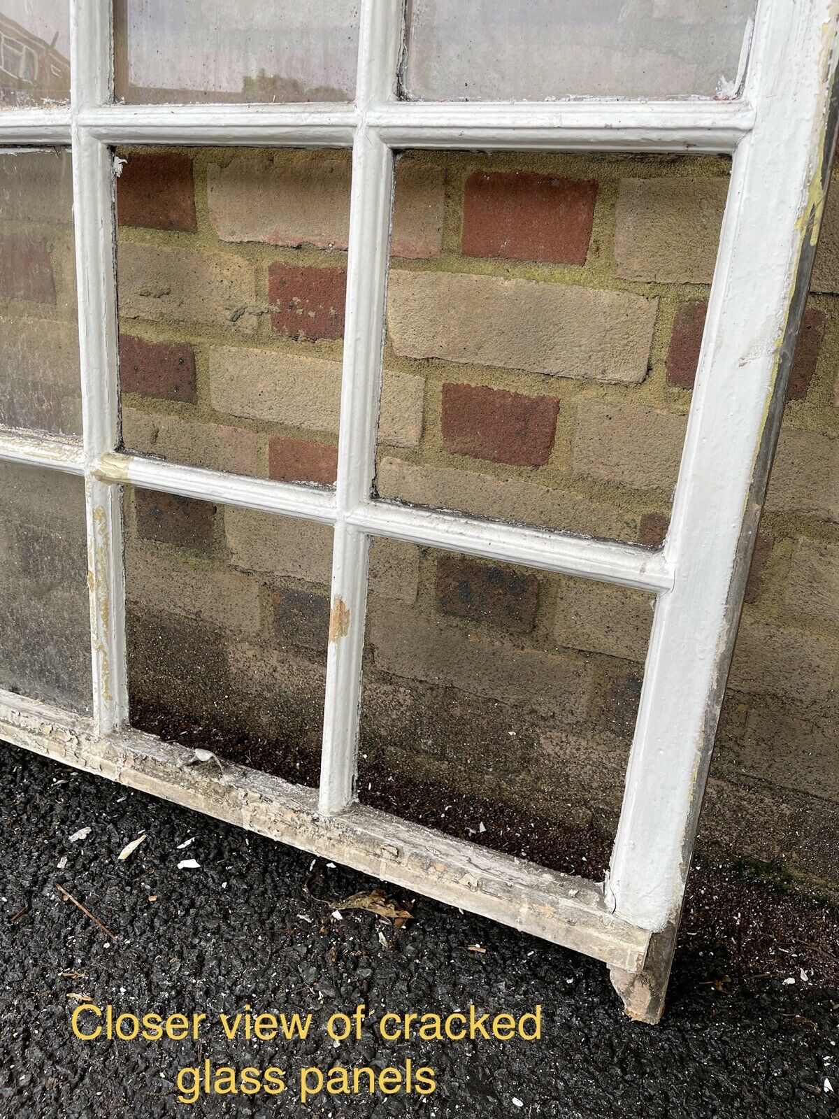 Reclaimed Old Georgian 9 Panel Wooden Window 835 x 935mm