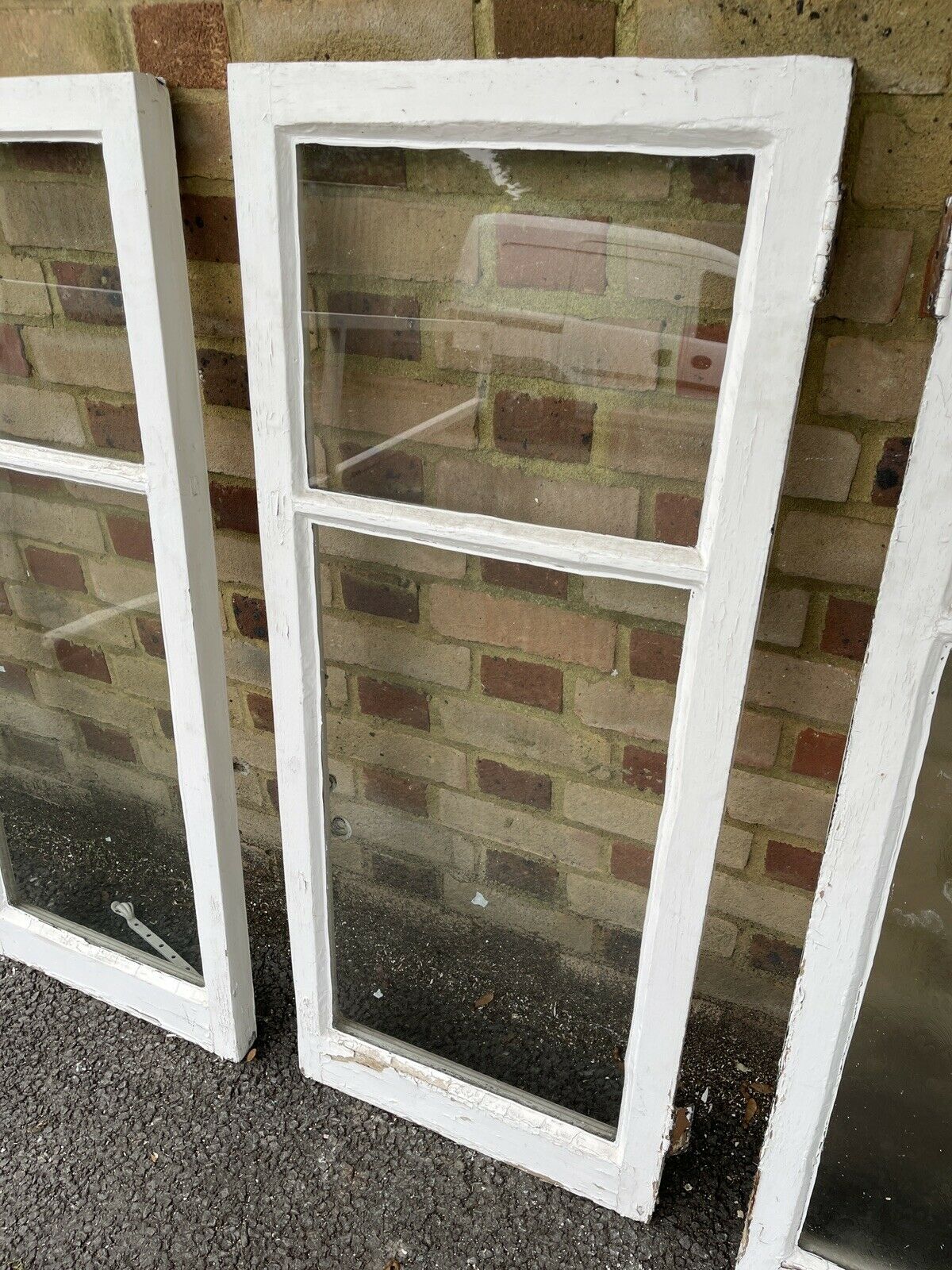 Job Lot Of 5 Reclaimed Old Single Pane Glass Wooden Windows