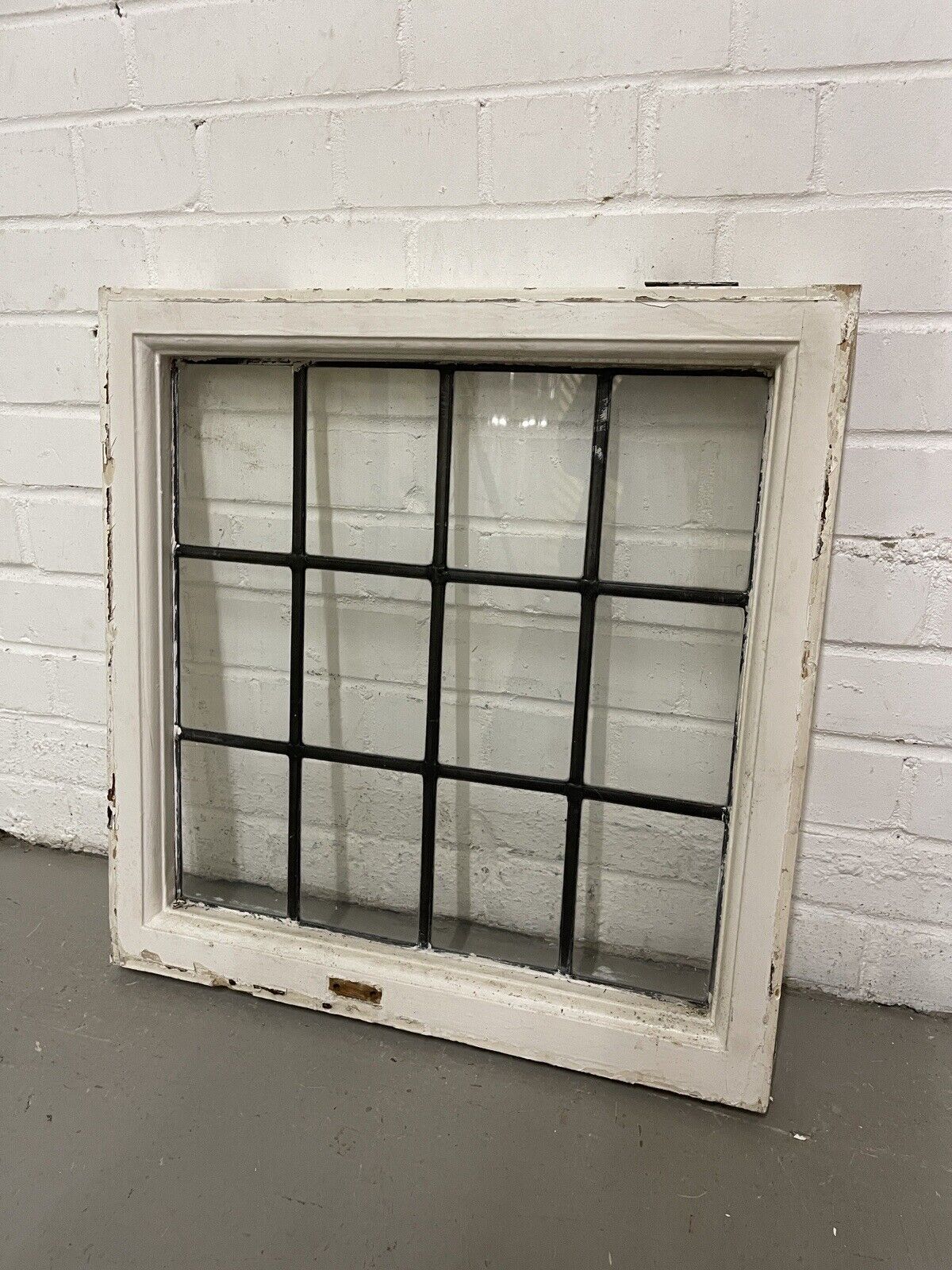 Reclaimed Leaded Light Panel Wooden Windows 560 x 570mm