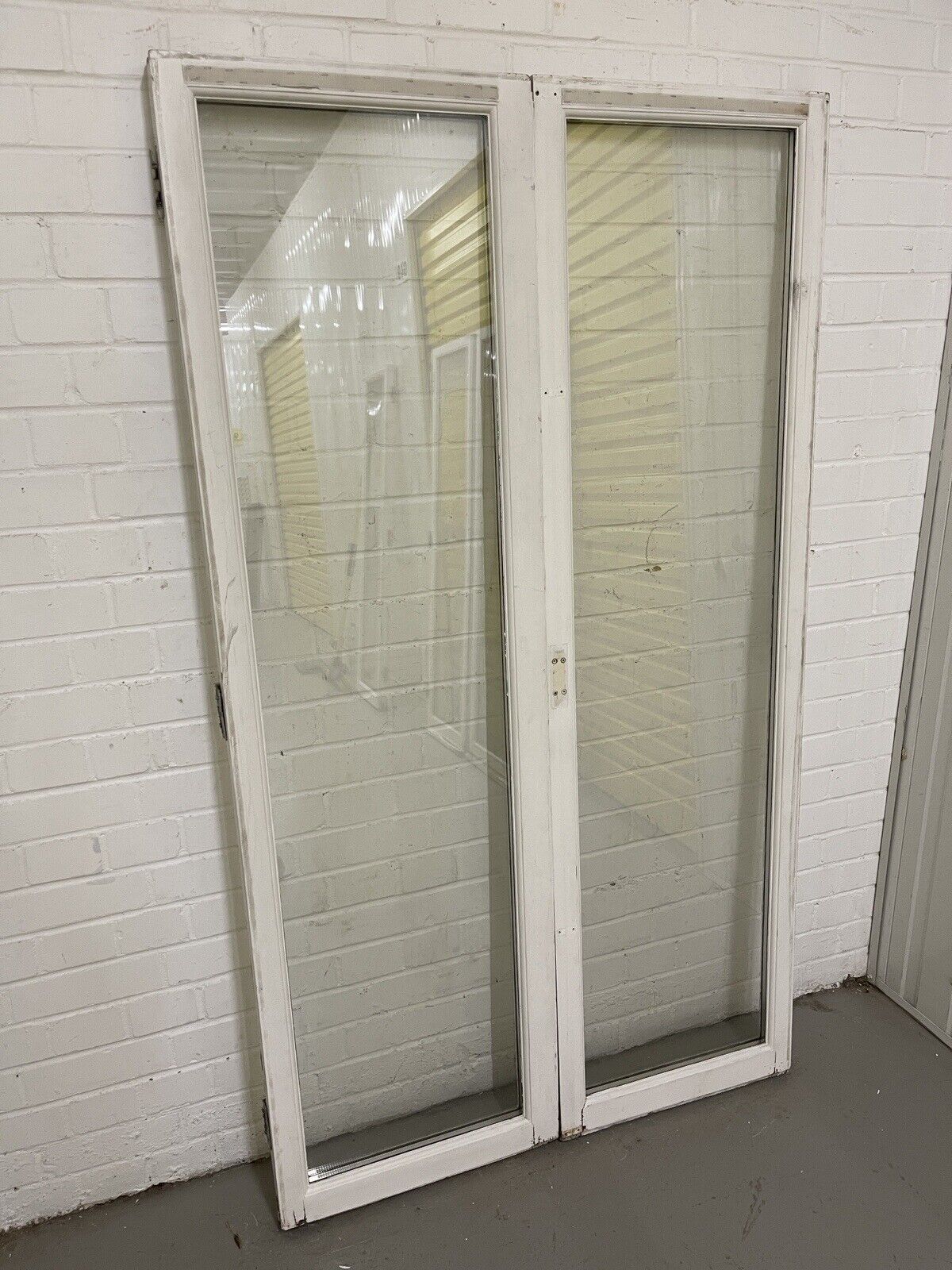 Reclaimed Old French Double Glazed Glass Wooden Double Doors 1700 x 982mm