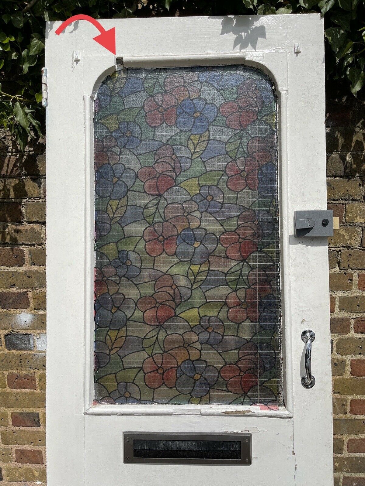 Reclaimed Old Edwardian Victorian Timber Wooden Front Door