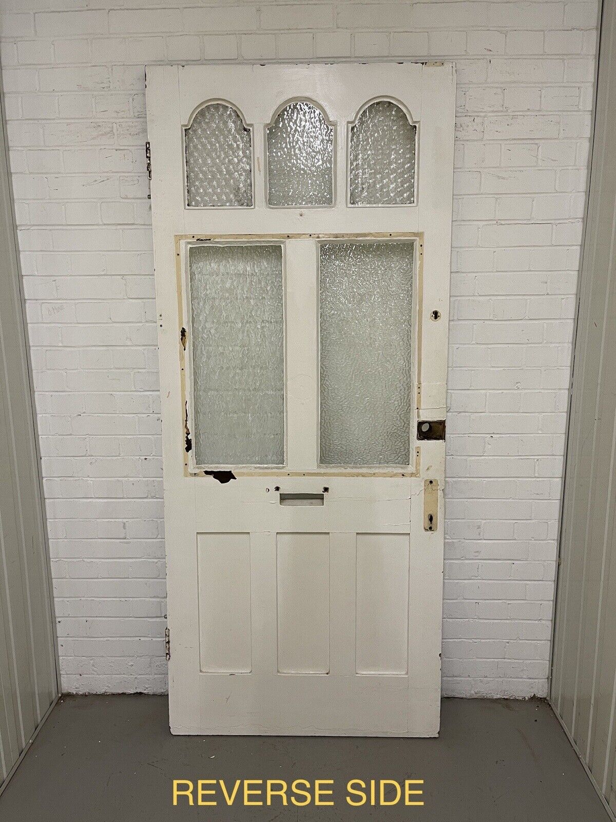 Reclaimed Victorian Edwardian Wooden Panel Front Door 2133 x 910mm