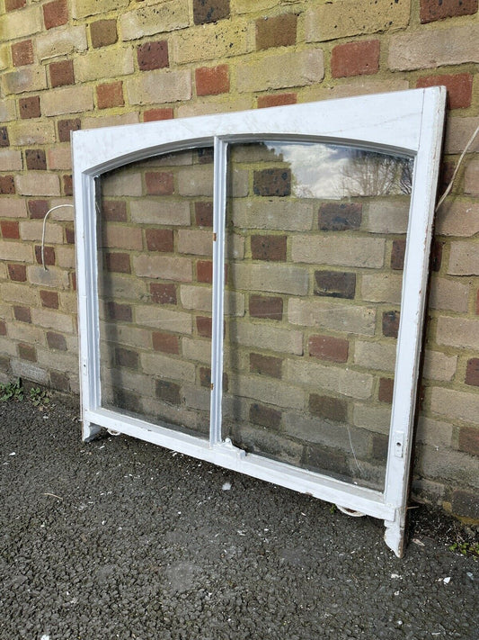 Reclaimed Old Victorian Edwardian Arch Panel Wooden Sash Window