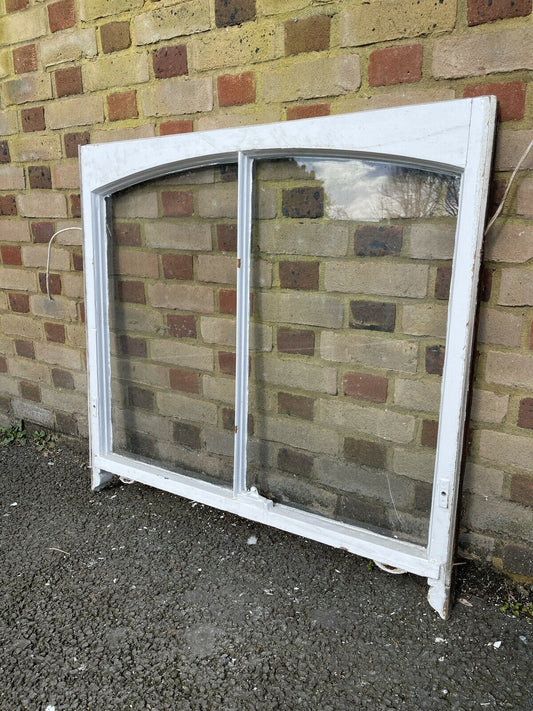 Reclaimed Old Victorian Edwardian Arch Panel Wooden Sash Window