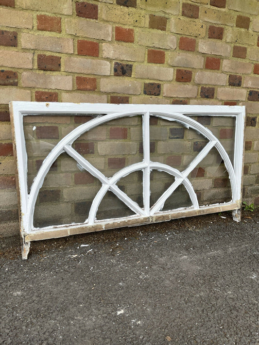 Reclaimed Old Edwardian Georgian Arch Wooden Sash Window 1280 x 705mm